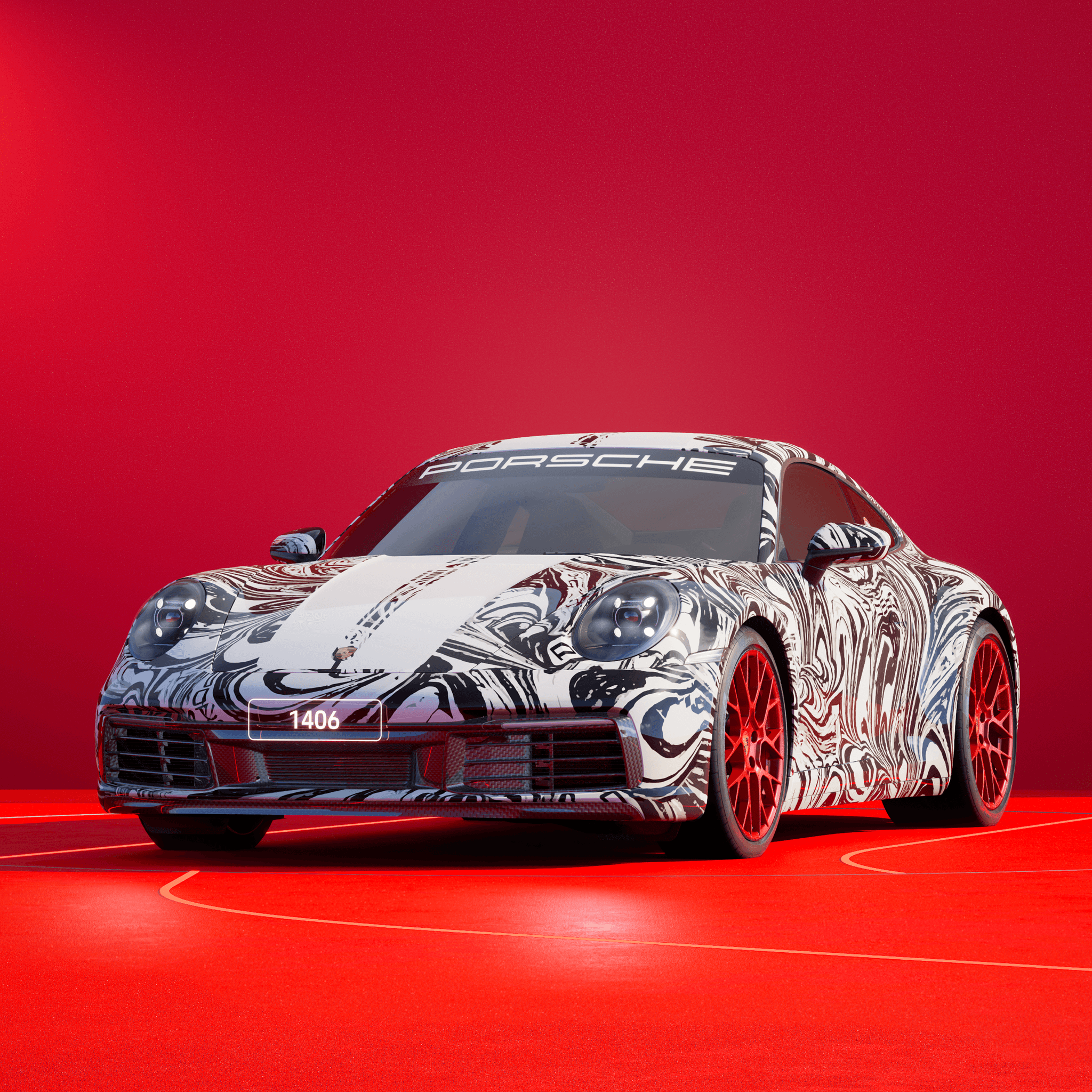 The PORSCHΞ 911 1406 image in phase