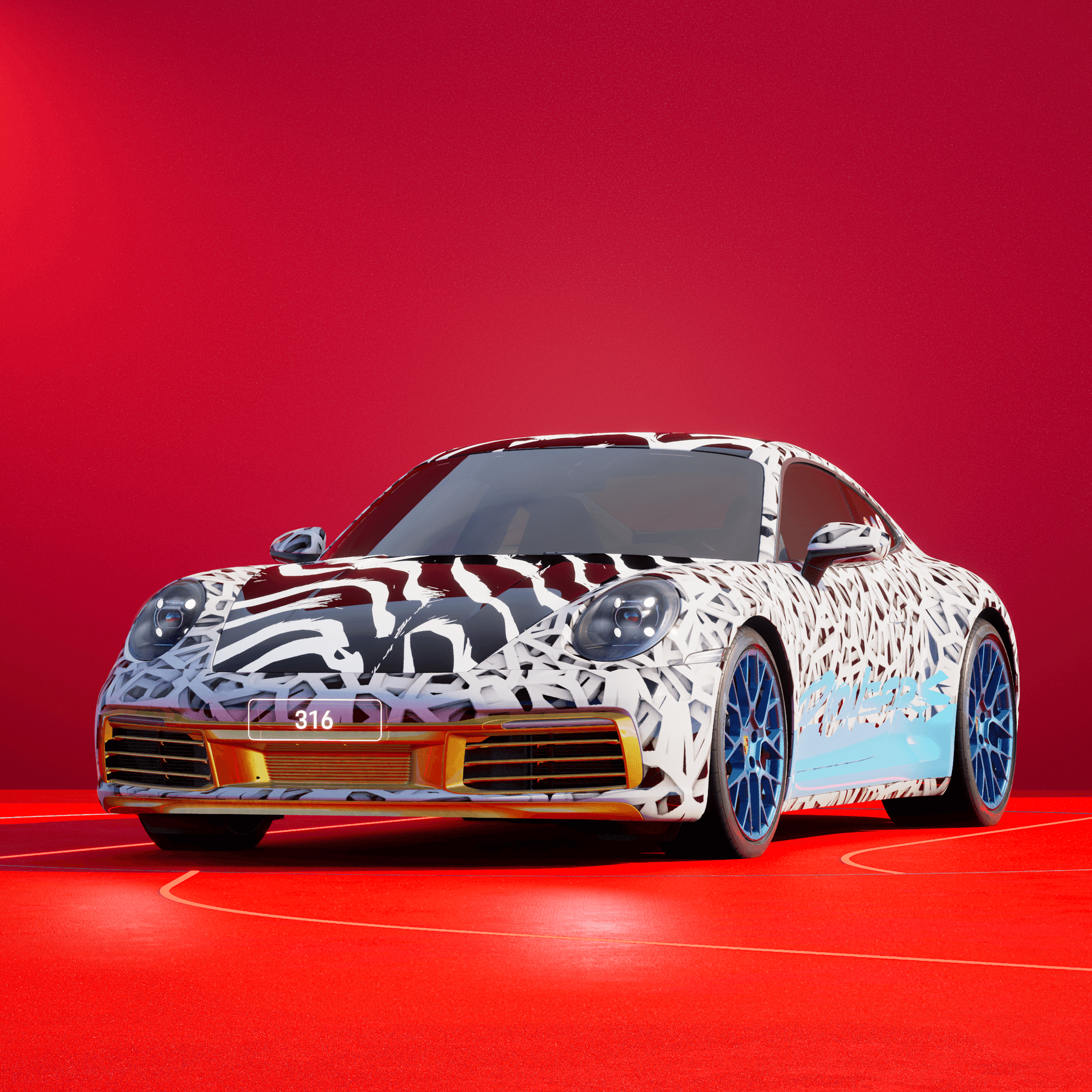 The PORSCHΞ 911 316 image in phase