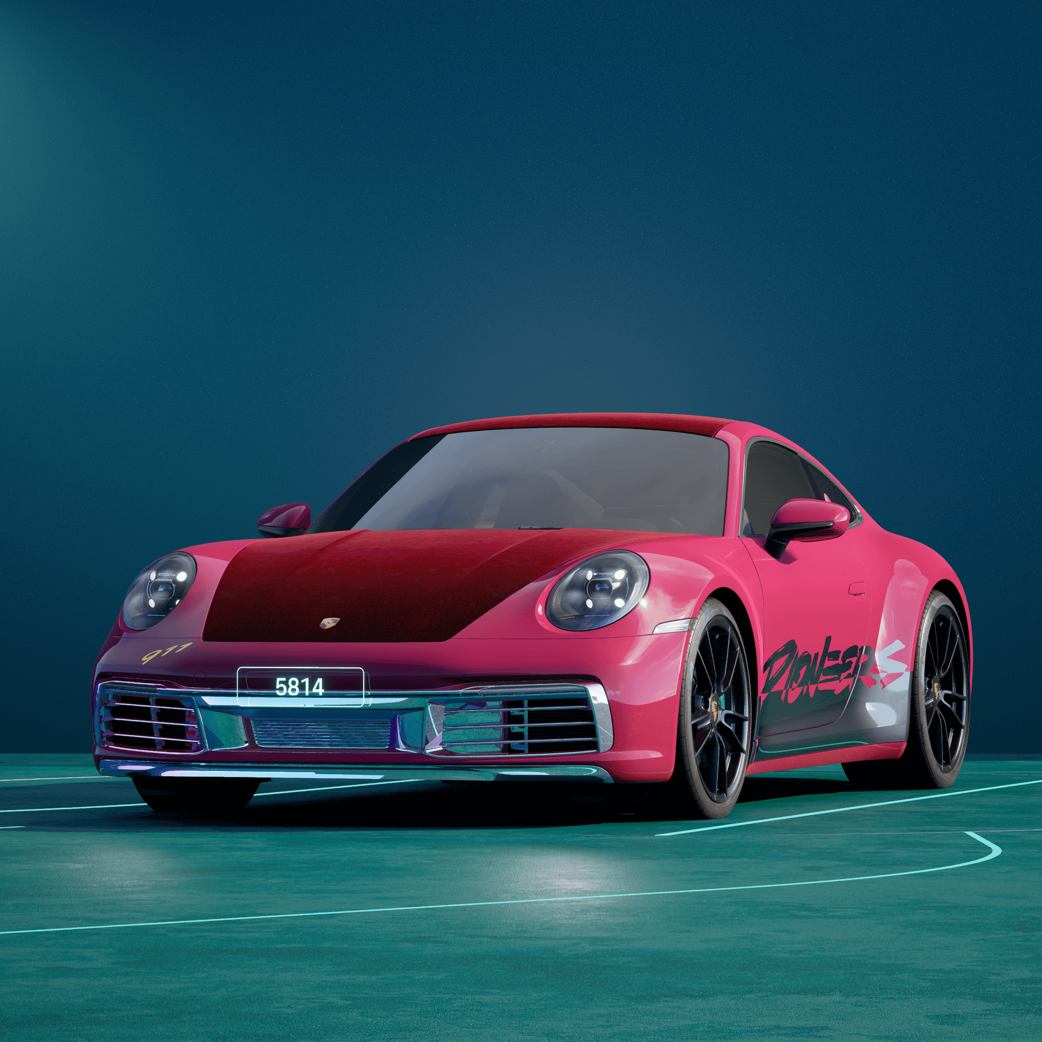 The PORSCHΞ 911 5814 image in phase
