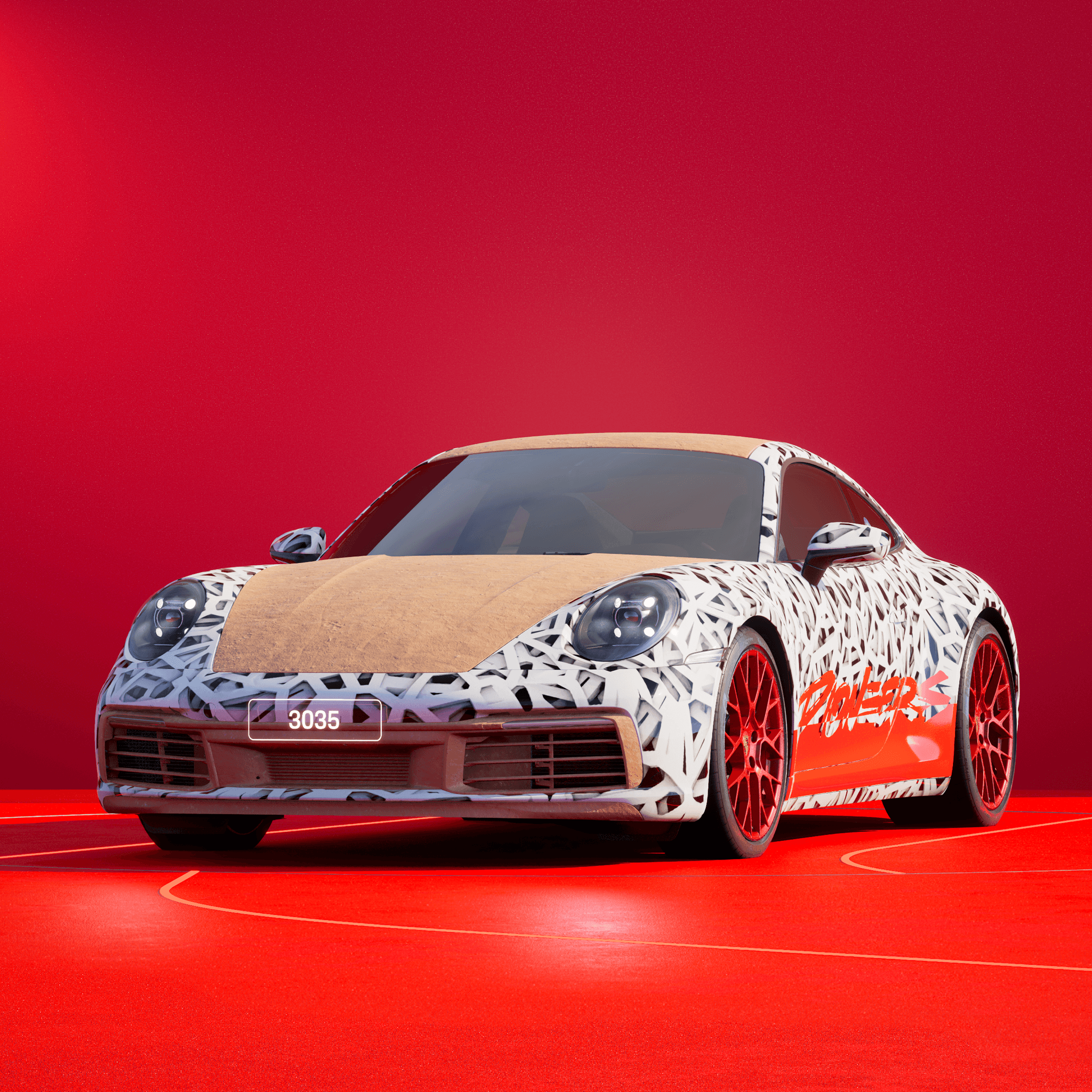 The PORSCHΞ 911 3035 image in phase