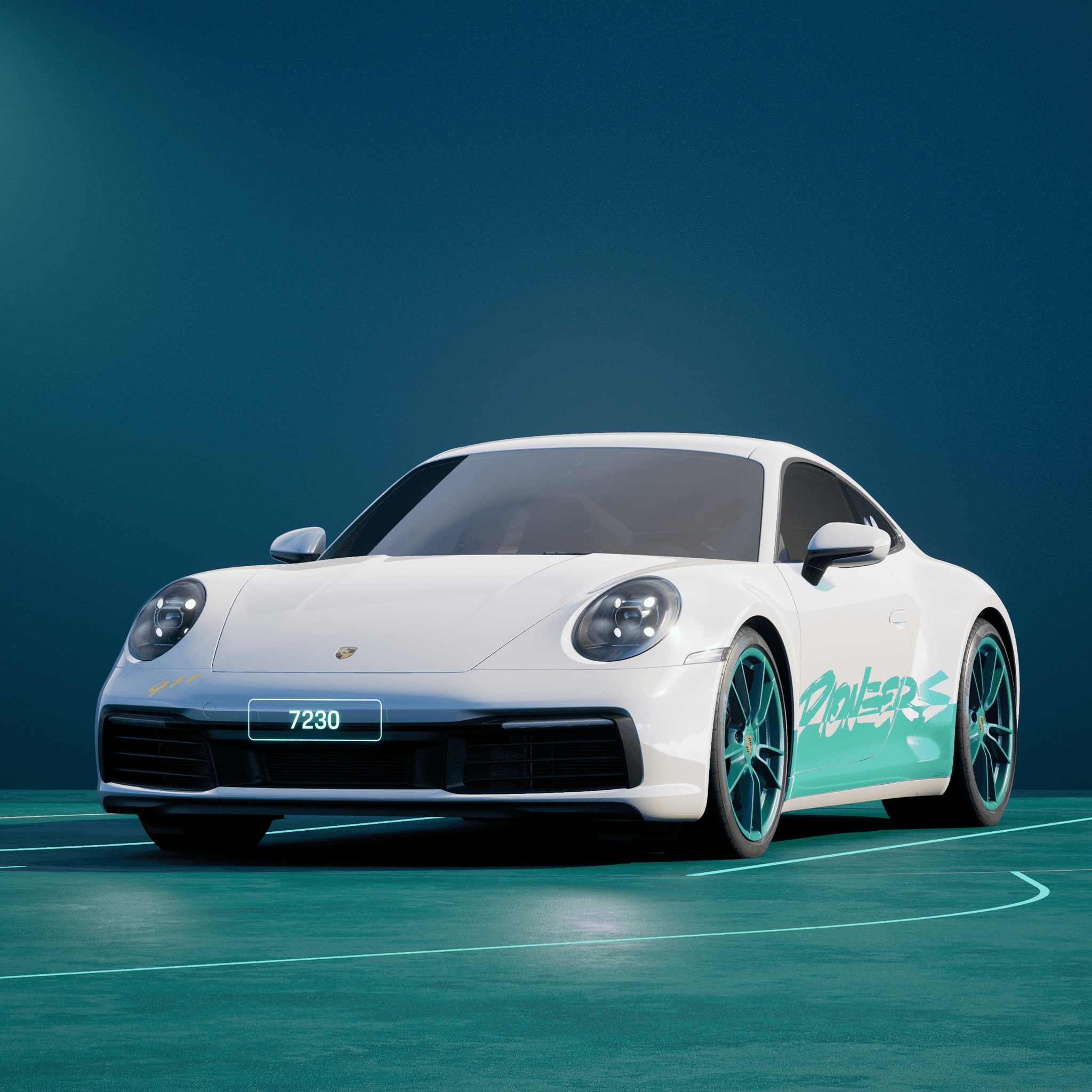 The PORSCHΞ 911 7230 image in phase