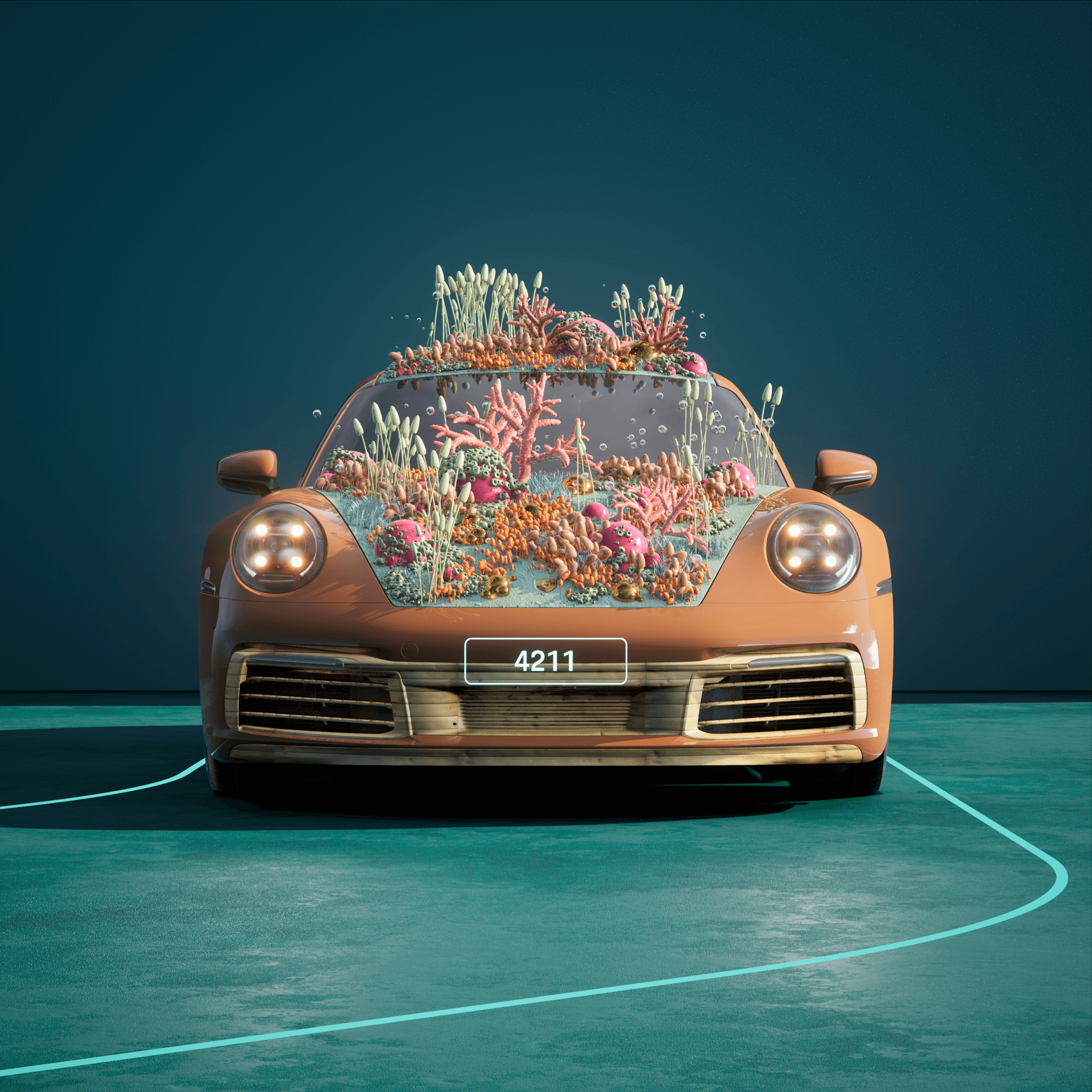 The PORSCHΞ 911 4211 image in phase