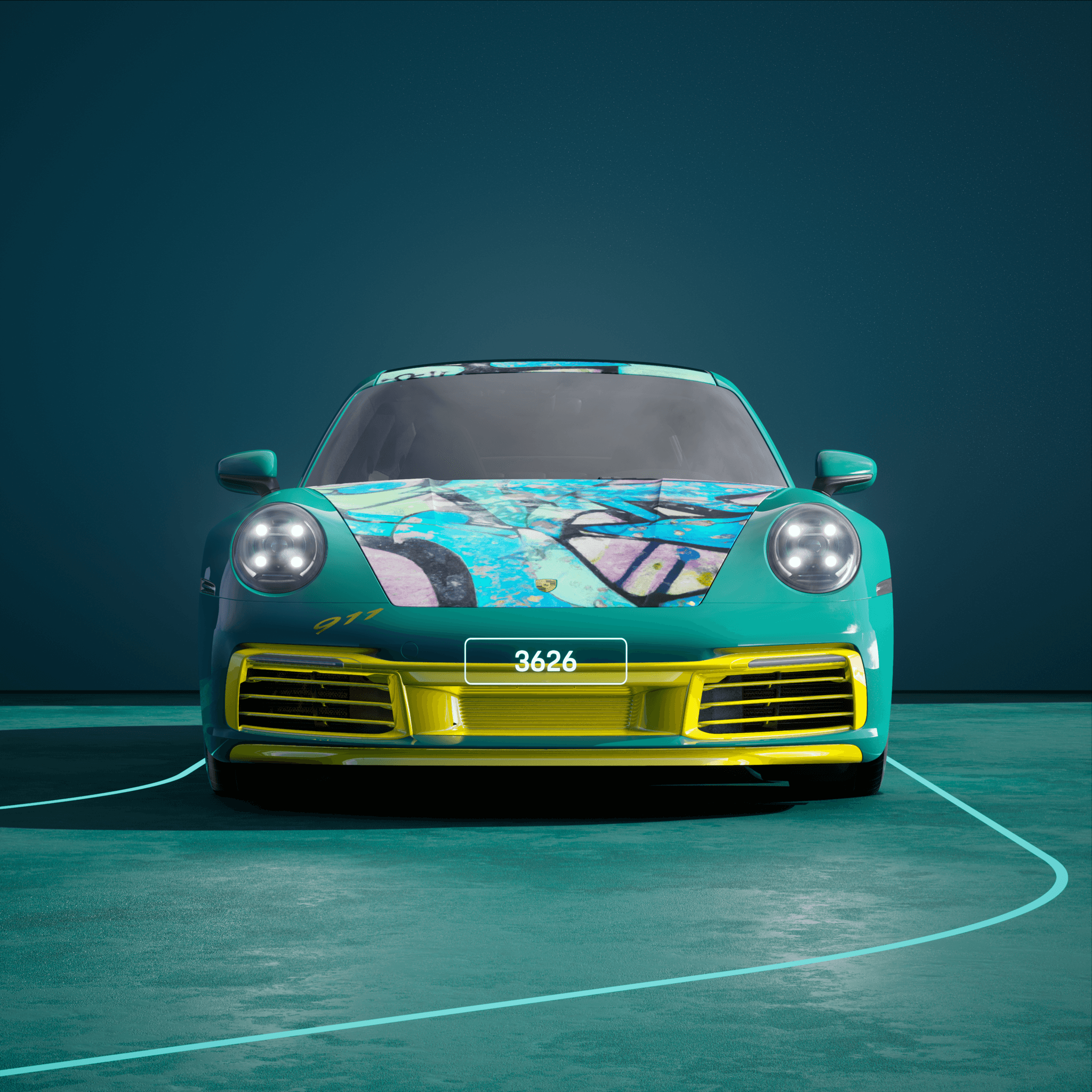 The PORSCHΞ 911 3626 image in phase
