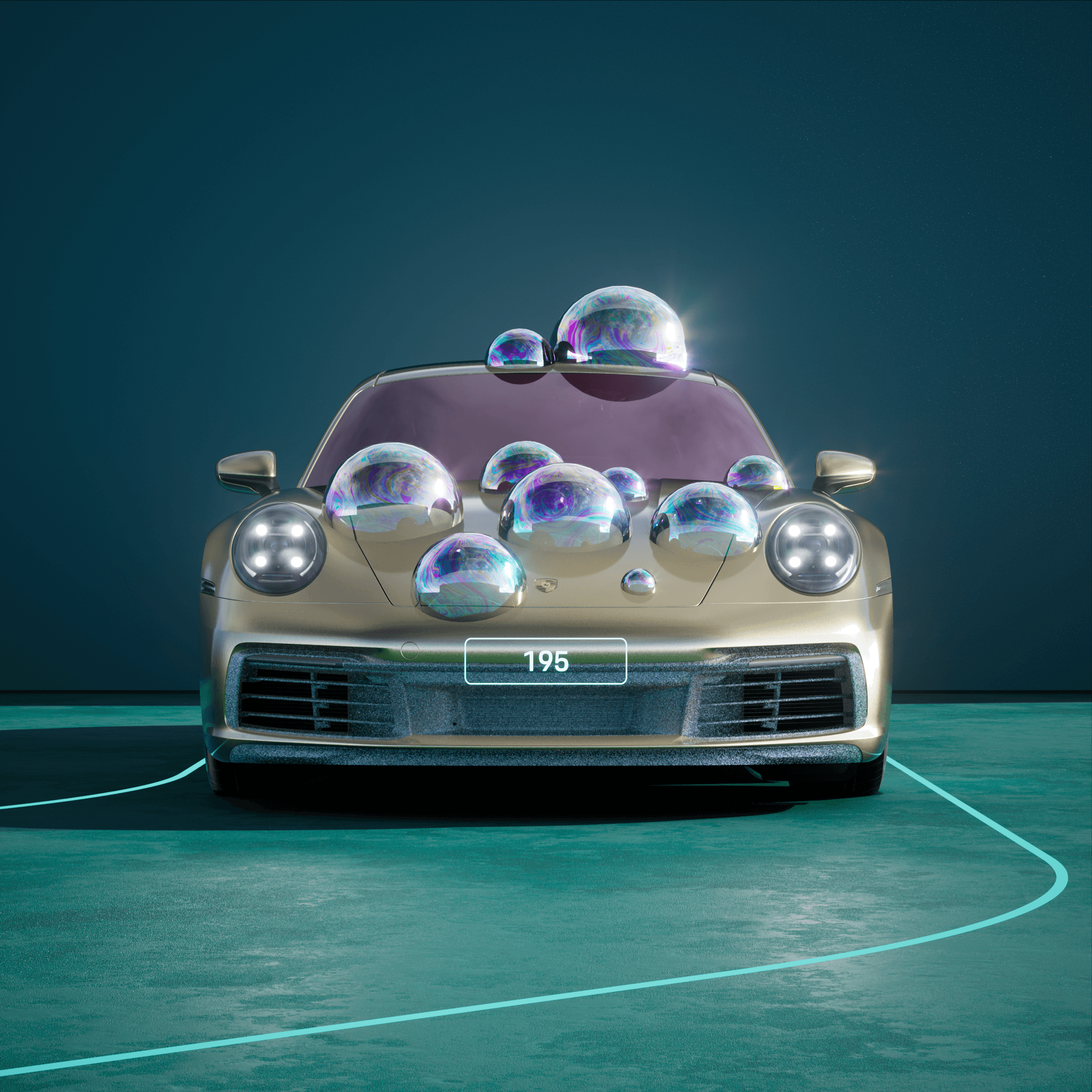 The PORSCHΞ 911 195 image in phase