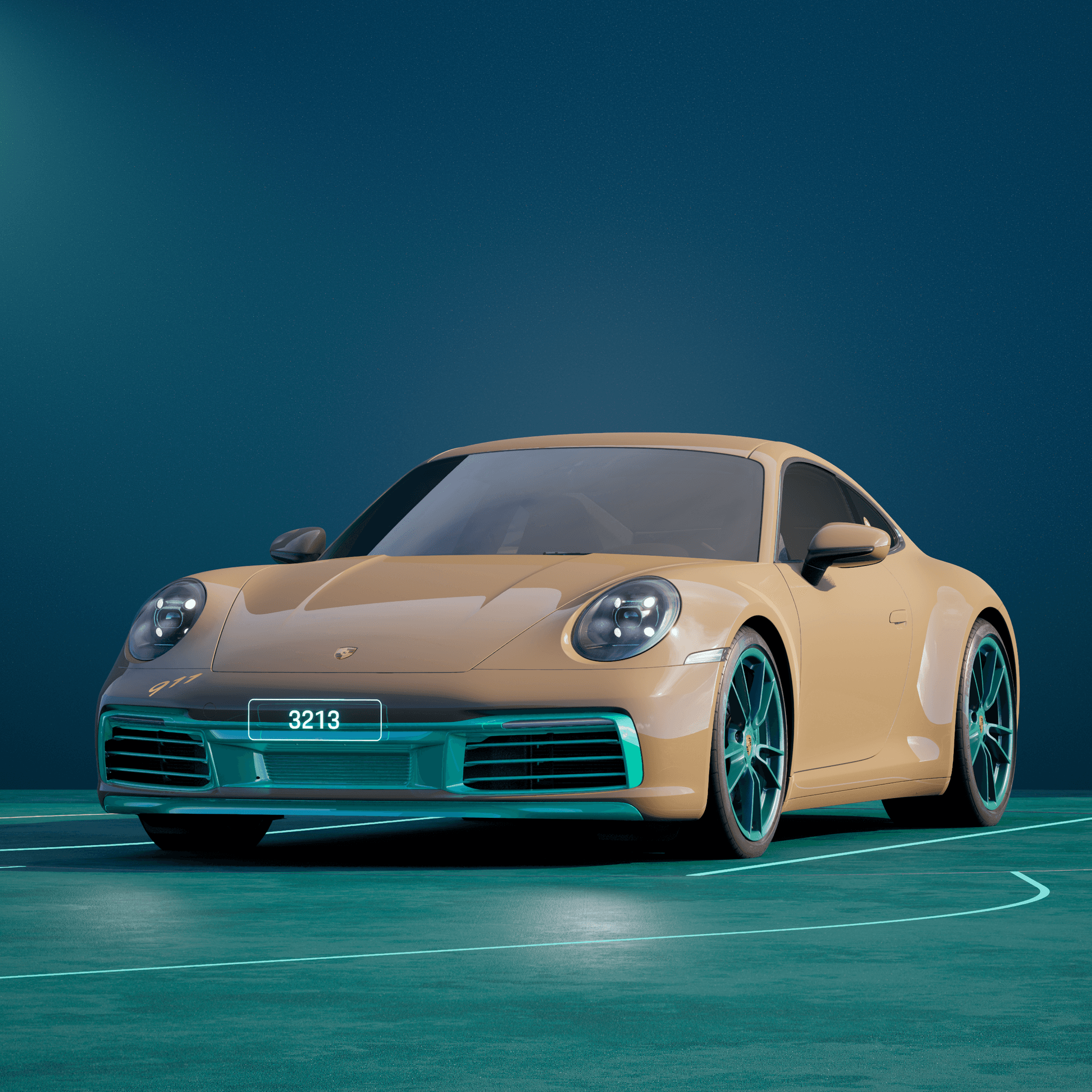 The PORSCHΞ 911 3213 image in phase