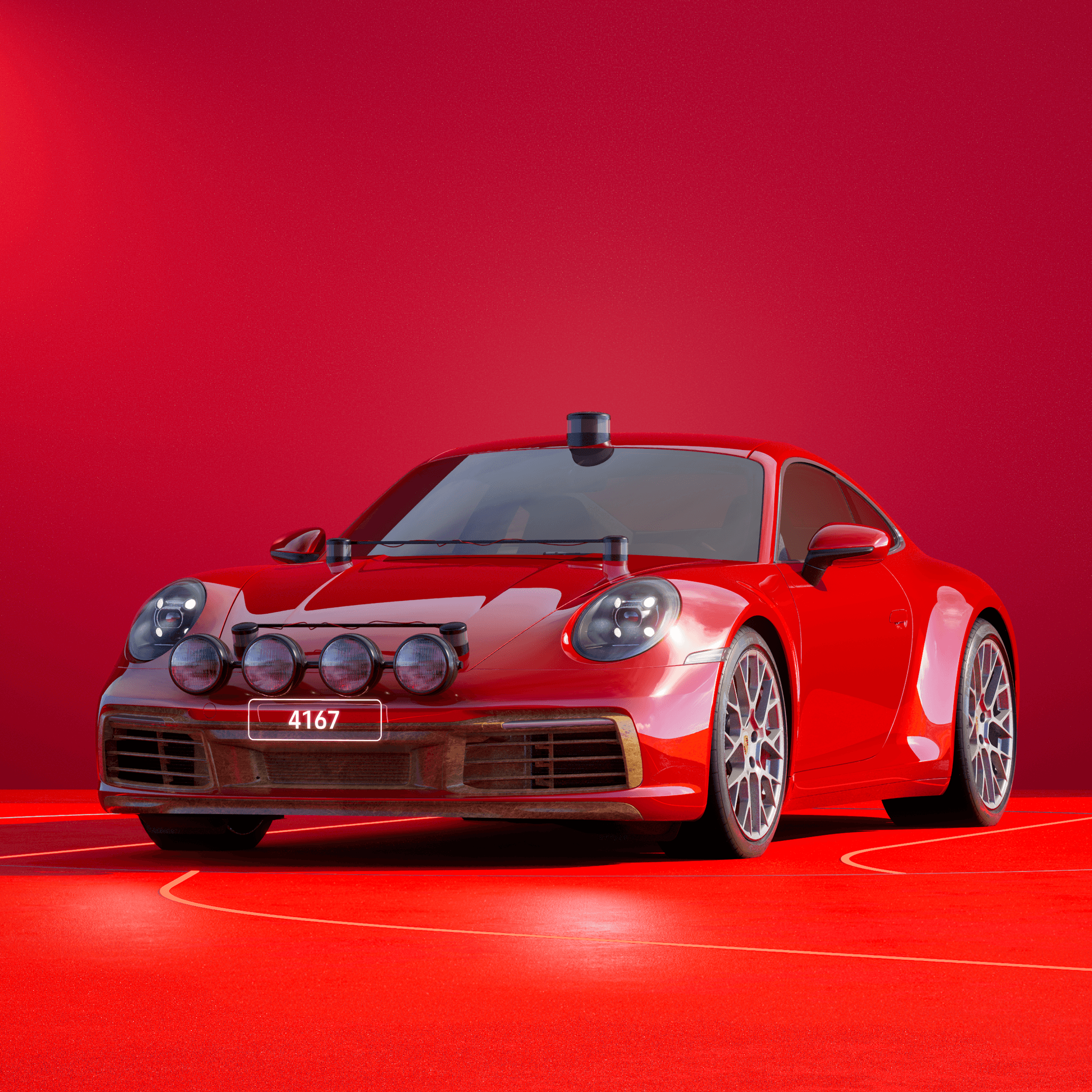 The PORSCHΞ 911 4167 image in phase