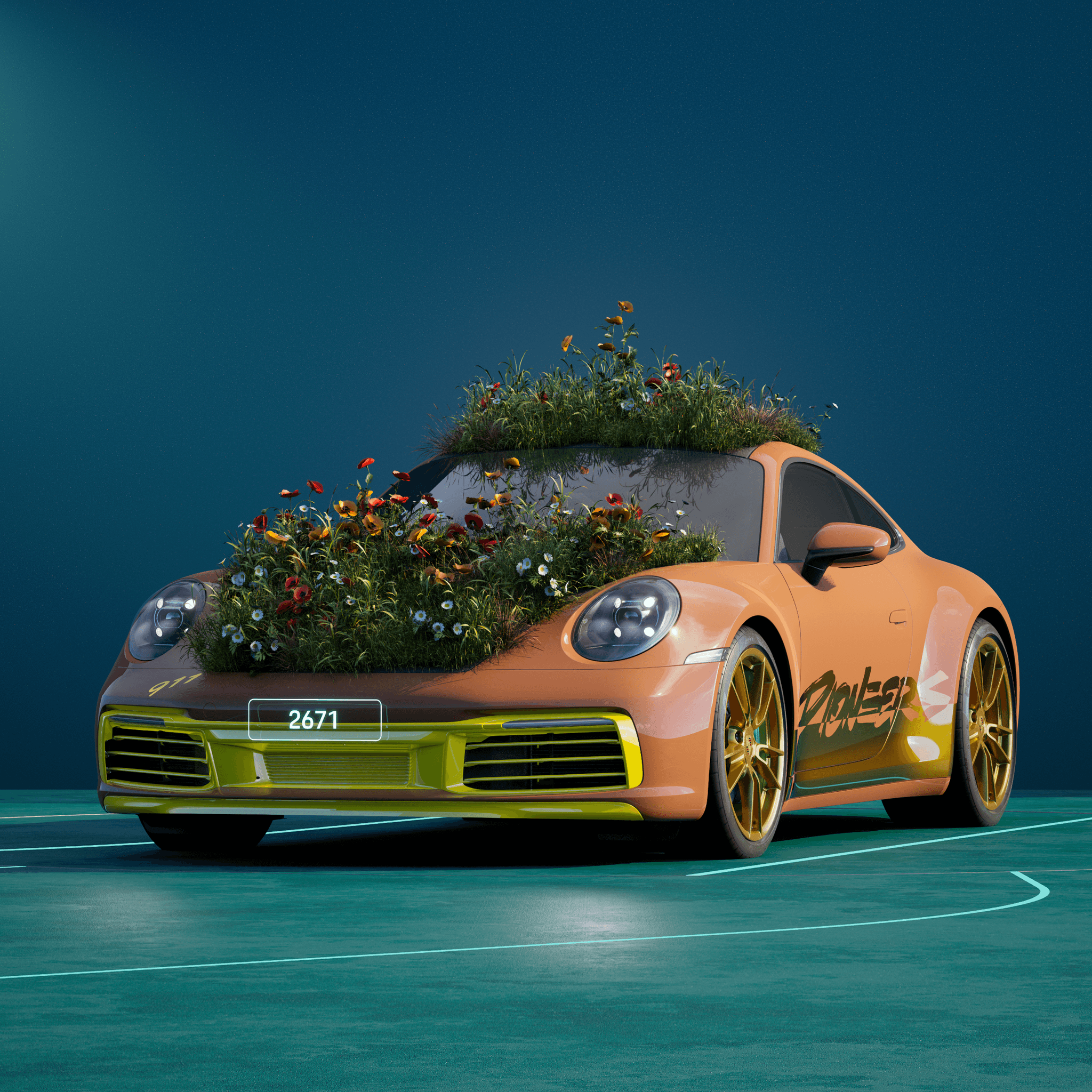 The PORSCHΞ 911 2671 image in phase