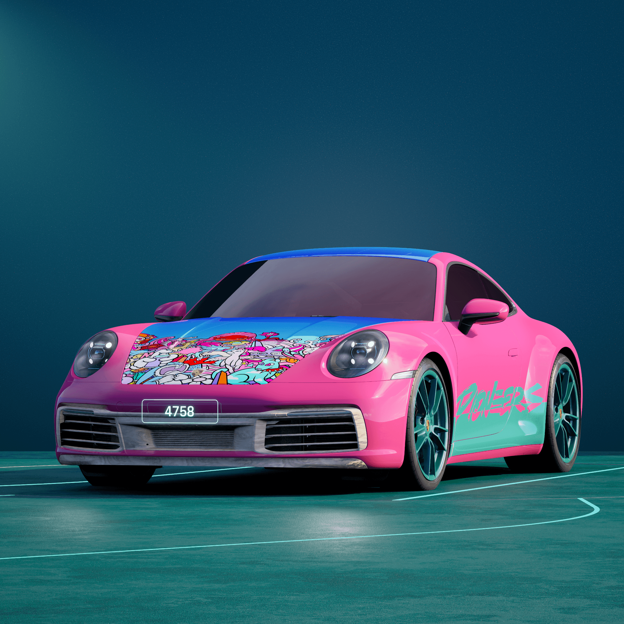 The PORSCHΞ 911 4758 image in phase