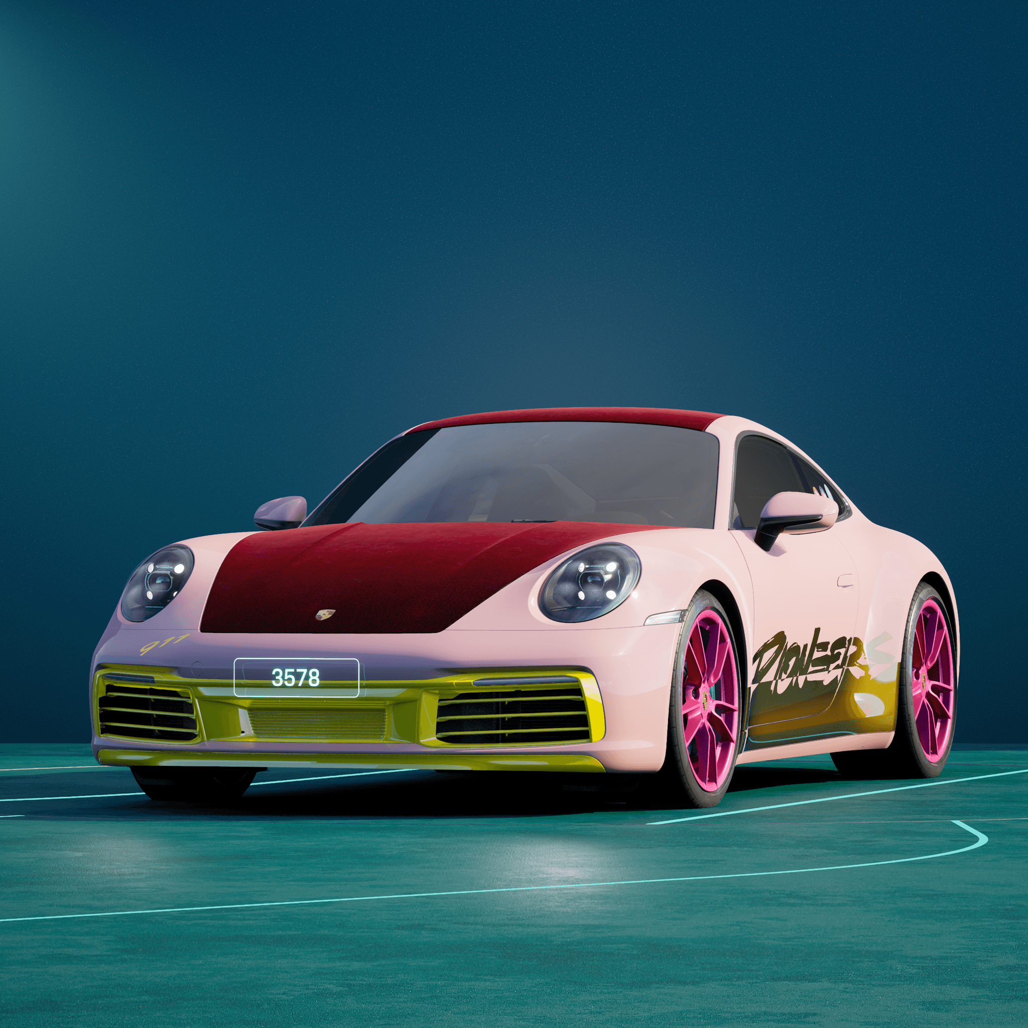The PORSCHΞ 911 3578 image in phase