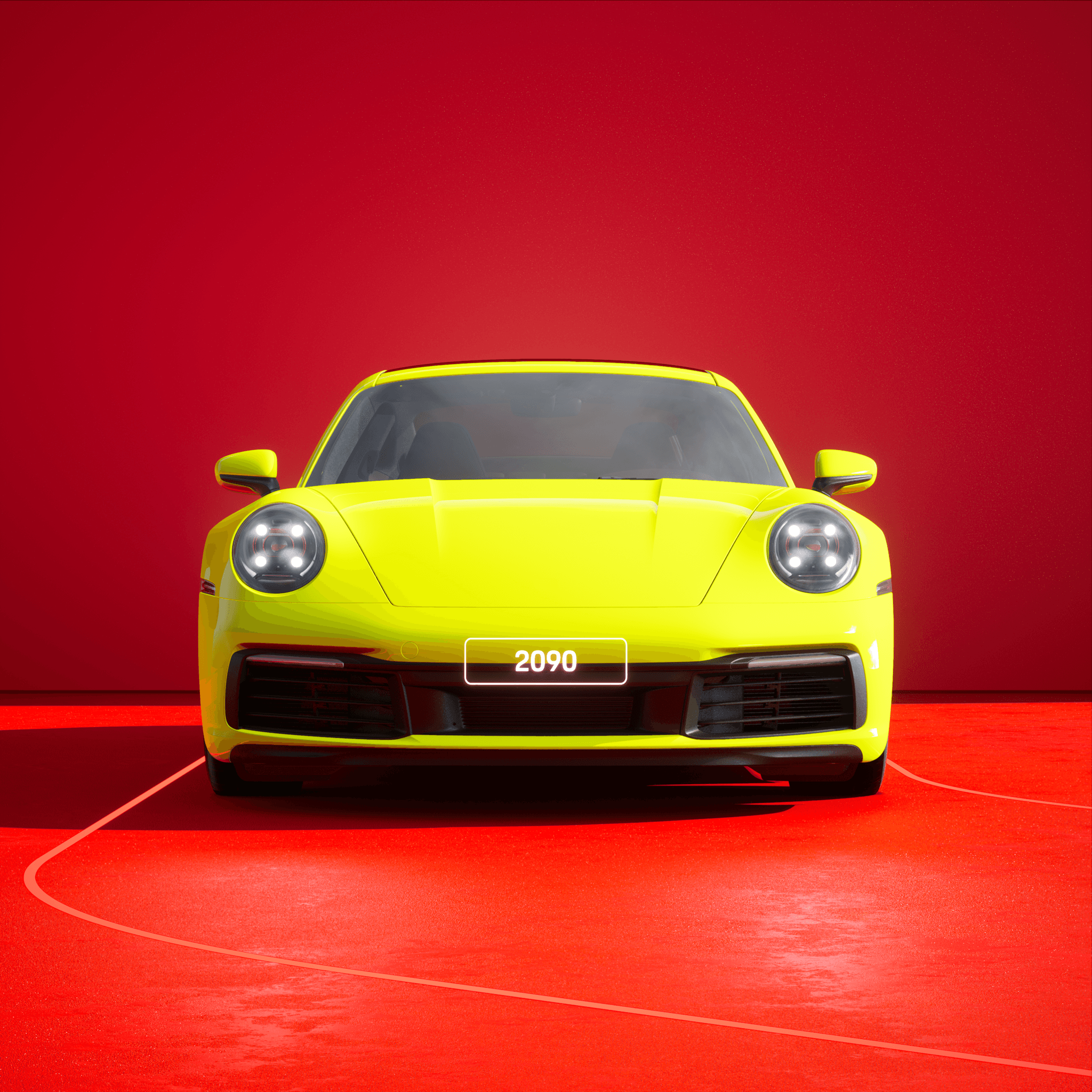 The PORSCHΞ 911 2090 image in phase