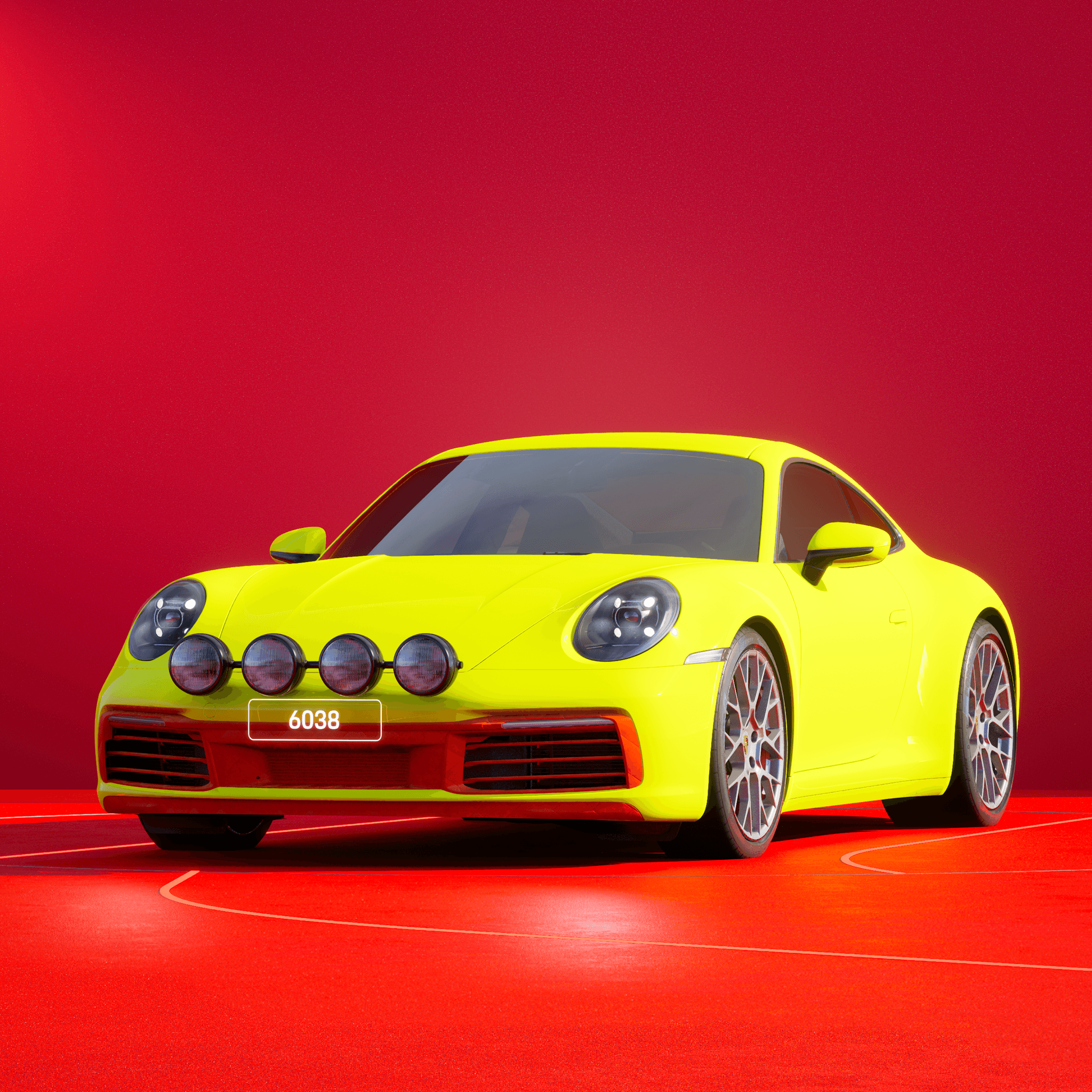 The PORSCHΞ 911 6038 image in phase