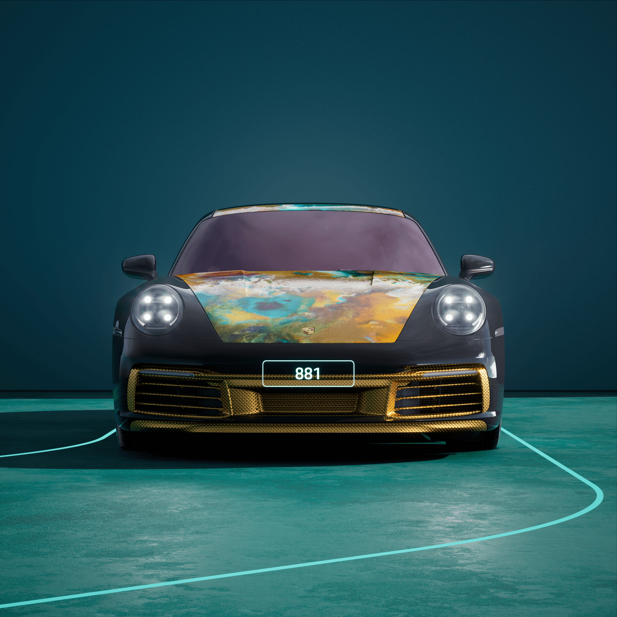The PORSCHΞ 911 881 image in phase