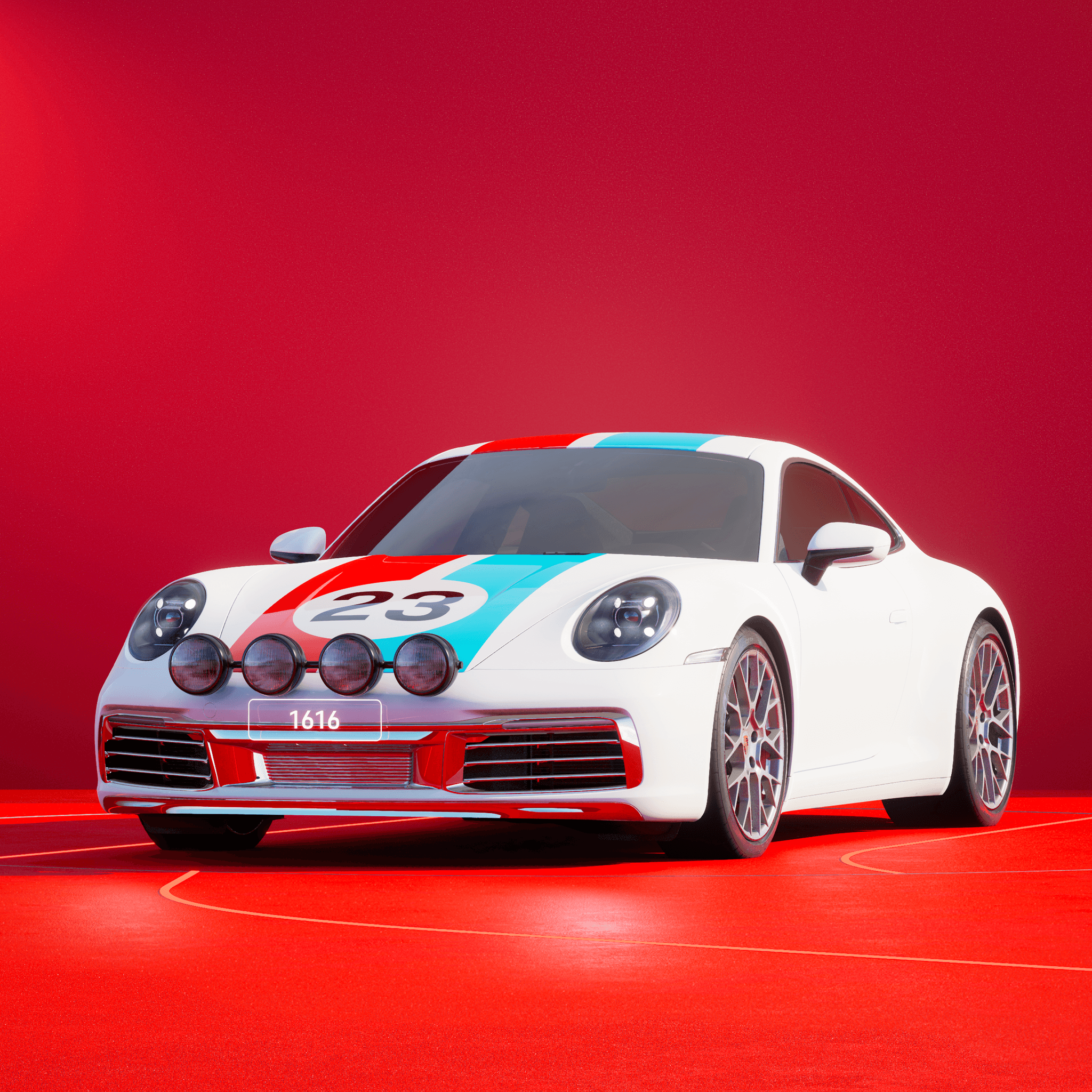 The PORSCHΞ 911 1616 image in phase