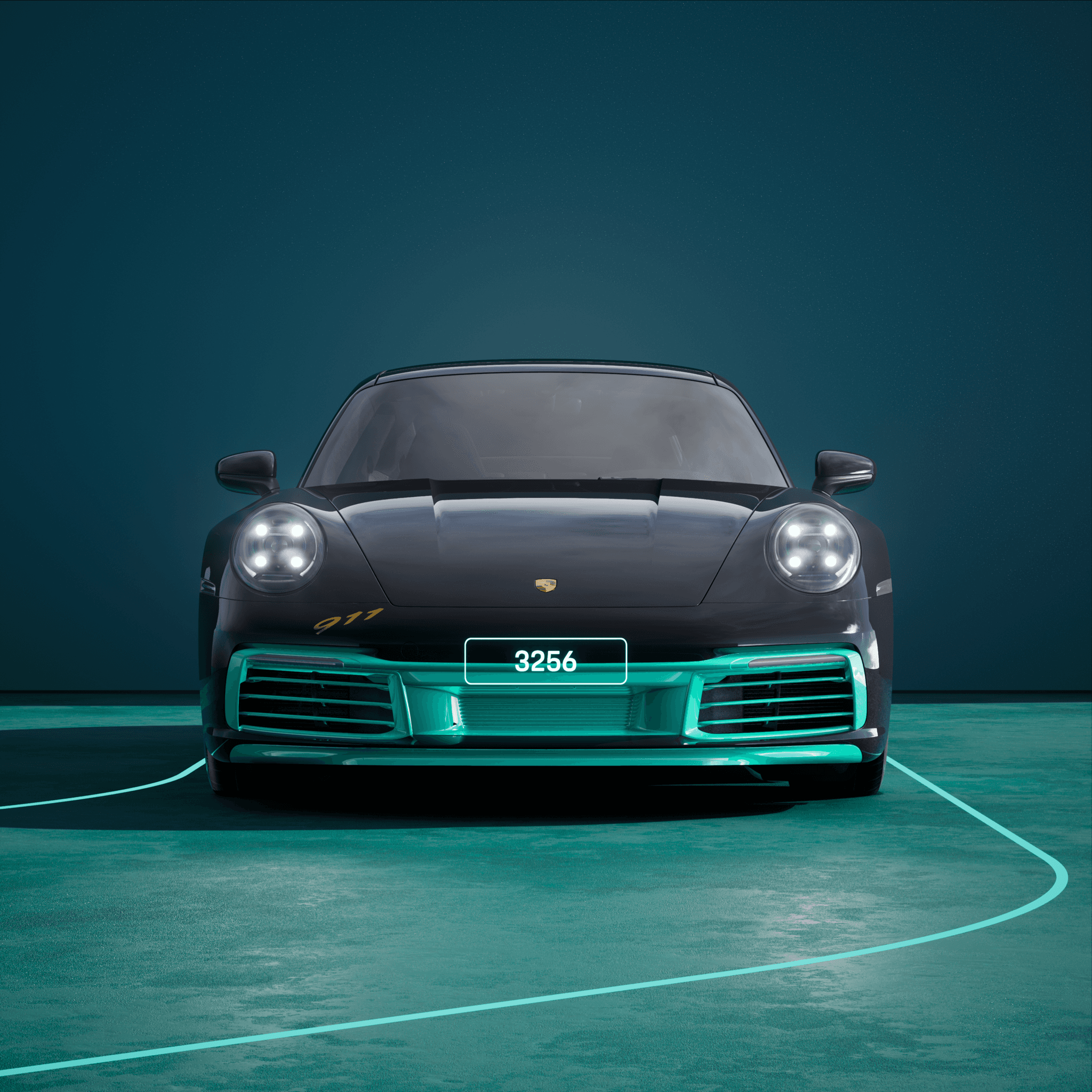 The PORSCHΞ 911 3256 image in phase
