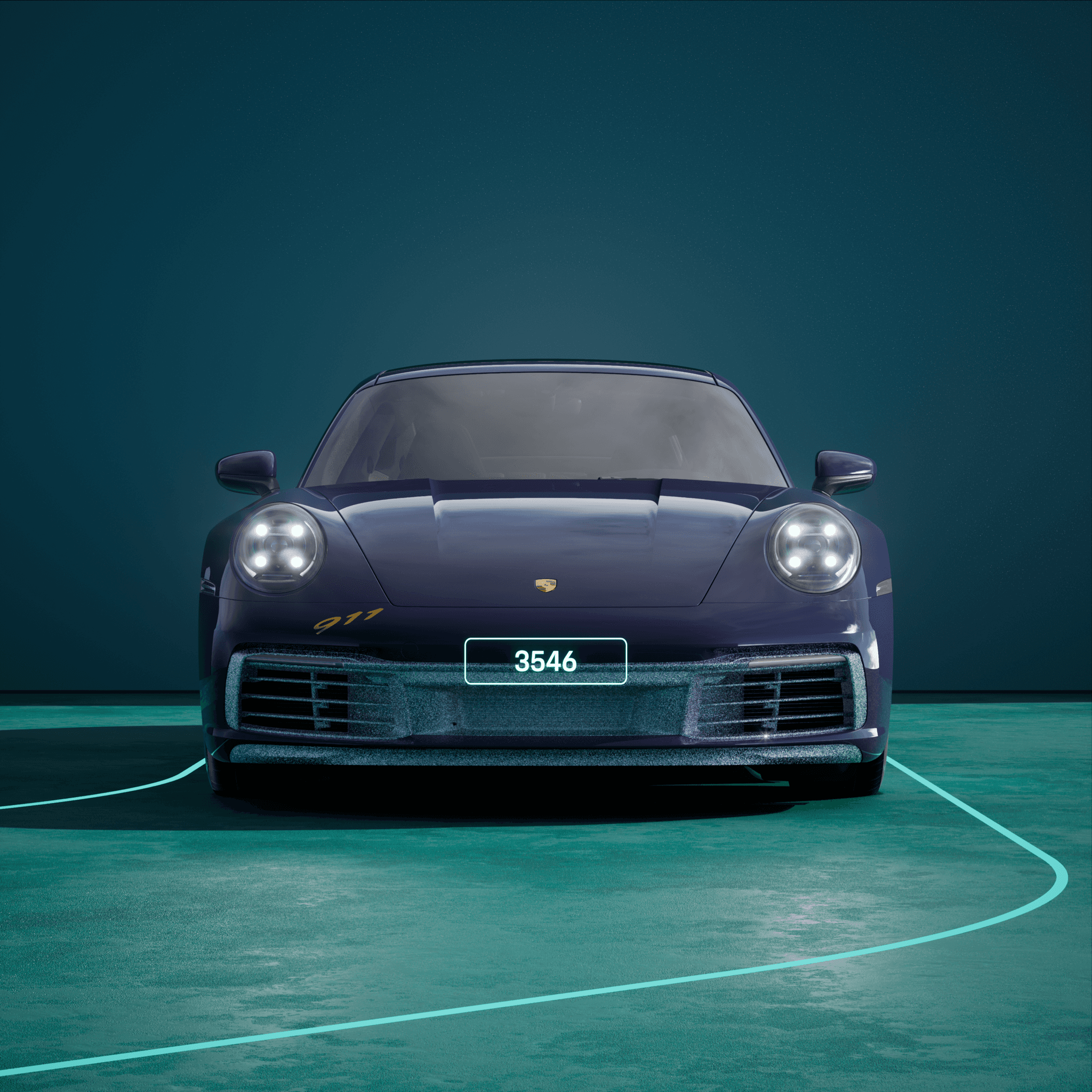 The PORSCHΞ 911 3546 image in phase