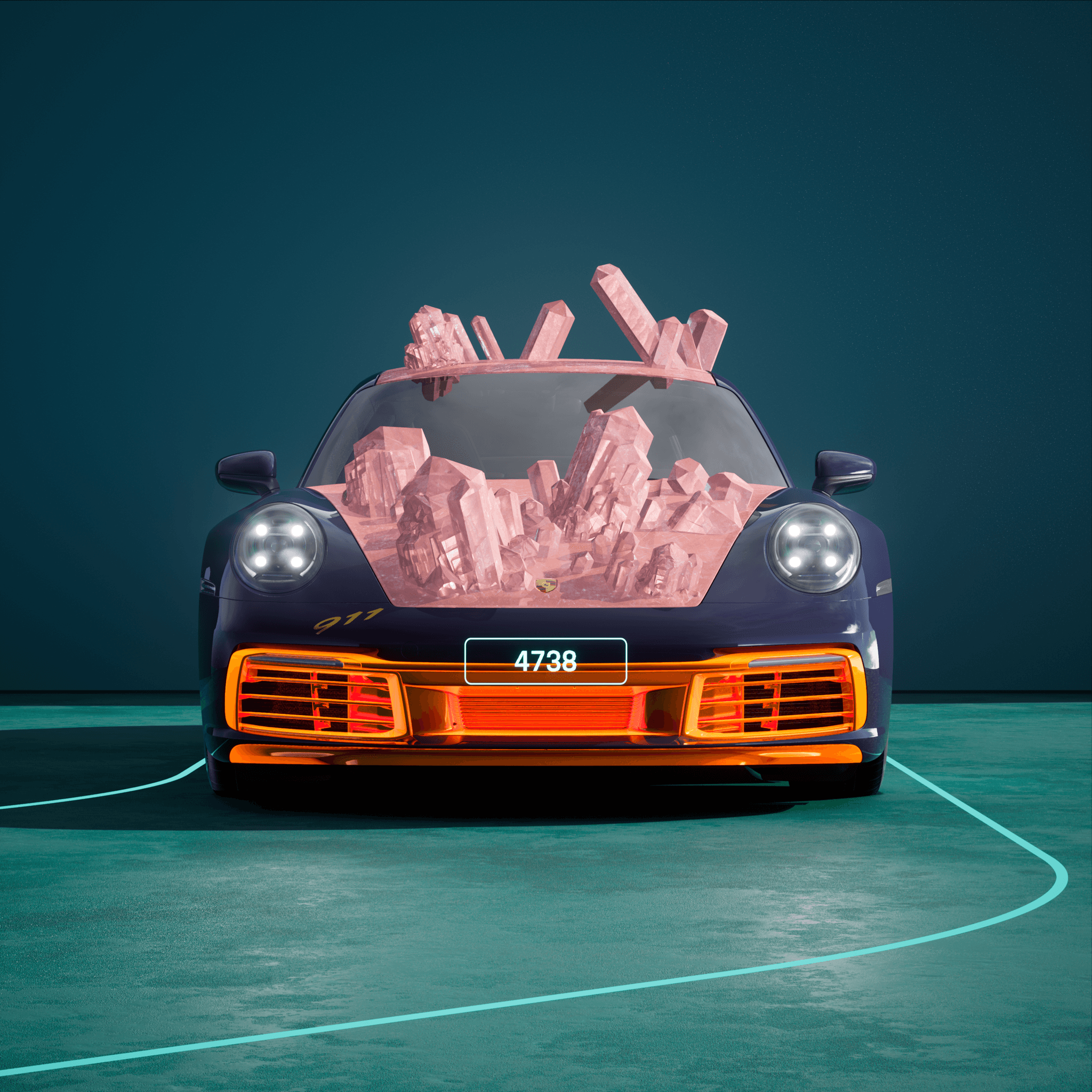 The PORSCHΞ 911 4738 image in phase