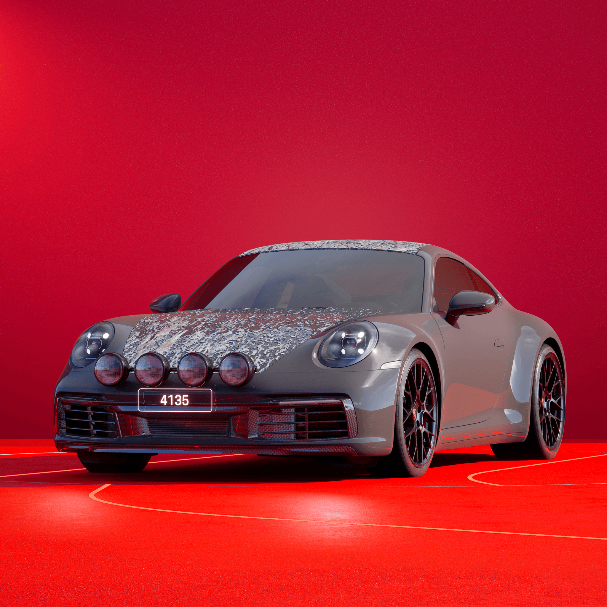 The PORSCHΞ 911 4135 image in phase