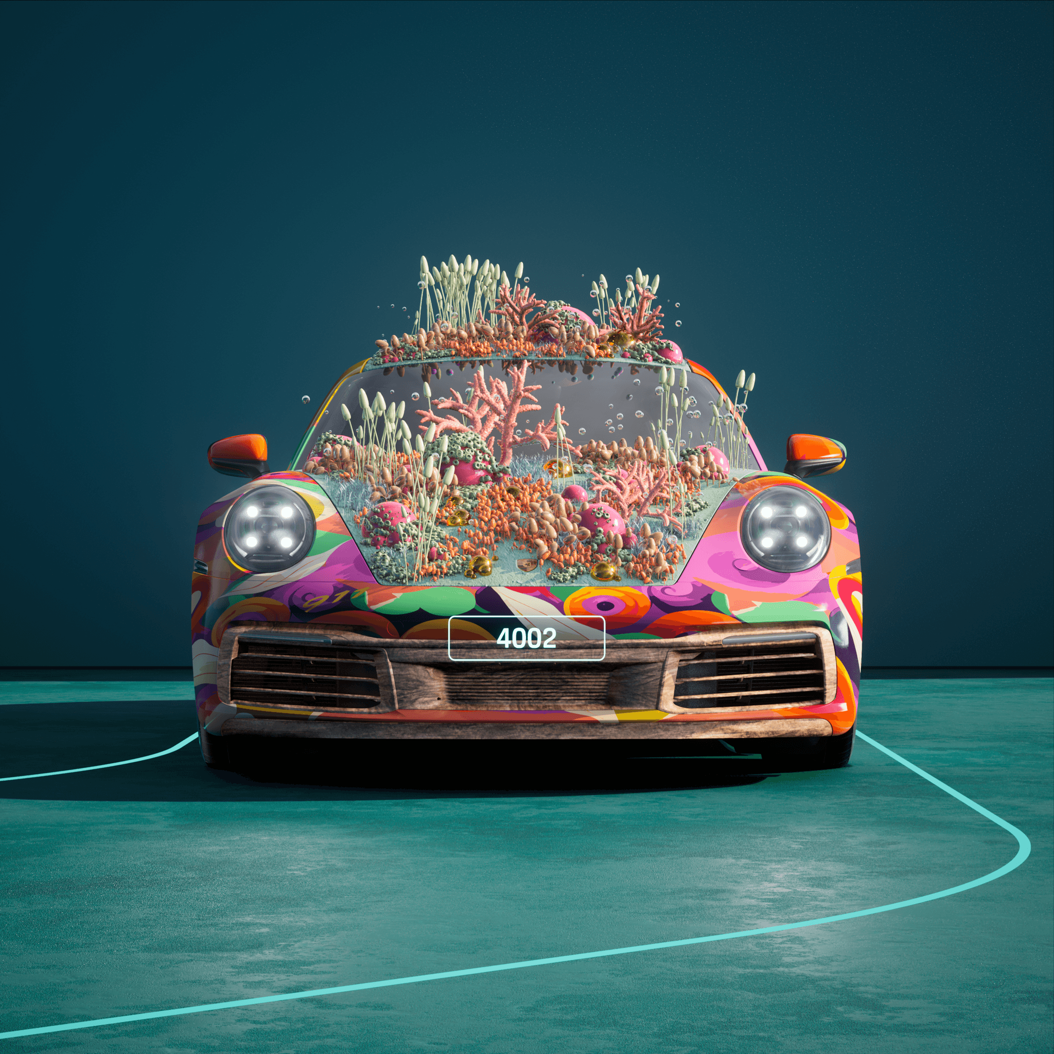 The PORSCHΞ 911 4002 image in phase
