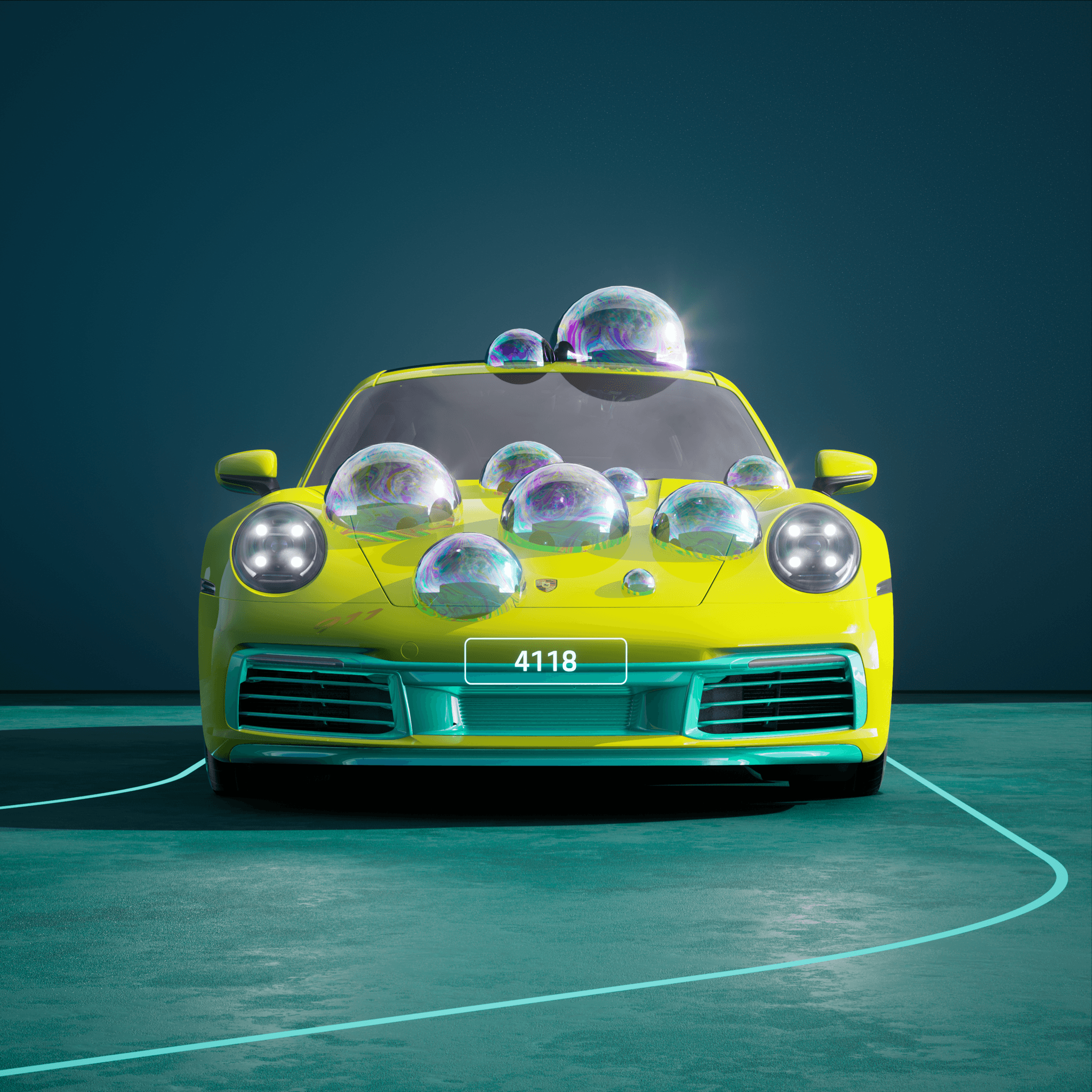 The PORSCHΞ 911 4118 image in phase