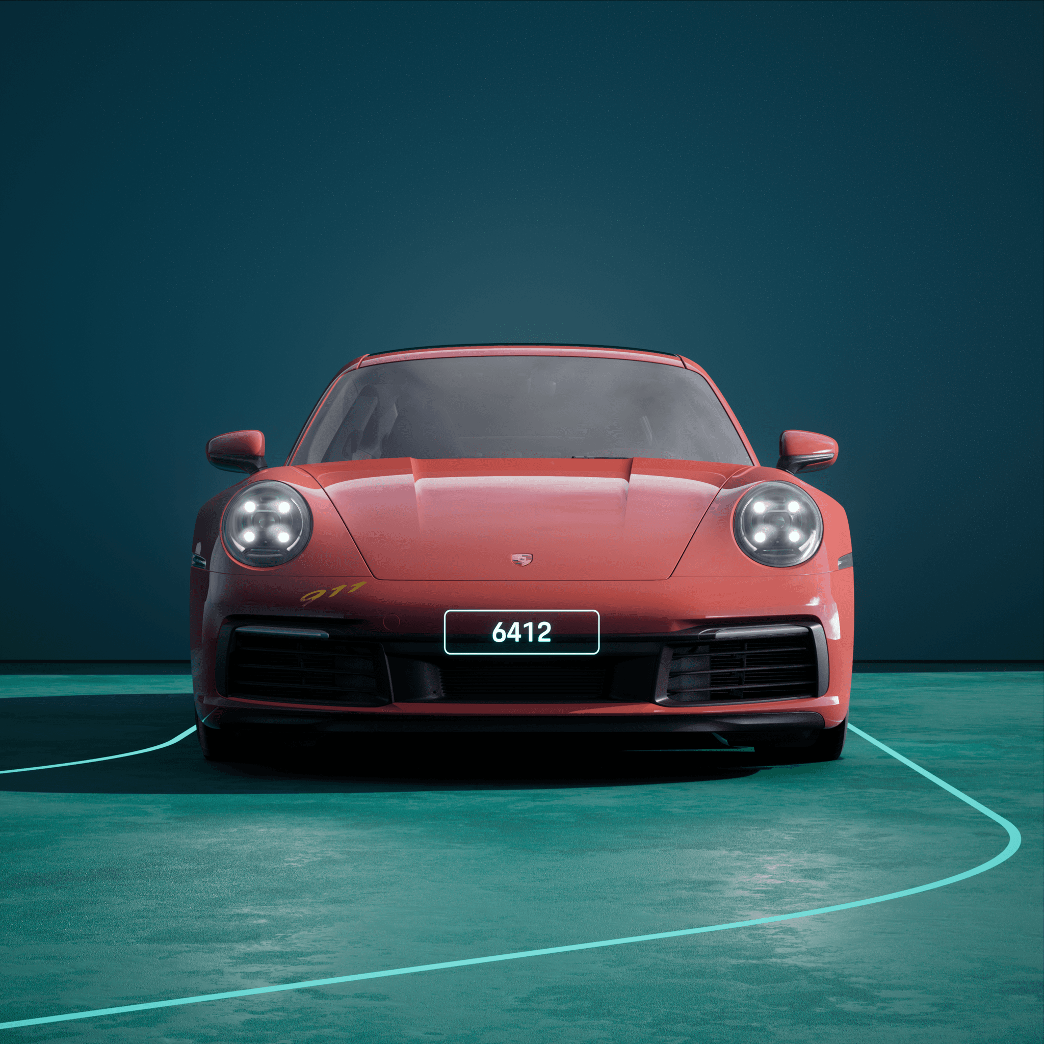 The PORSCHΞ 911 6412 image in phase