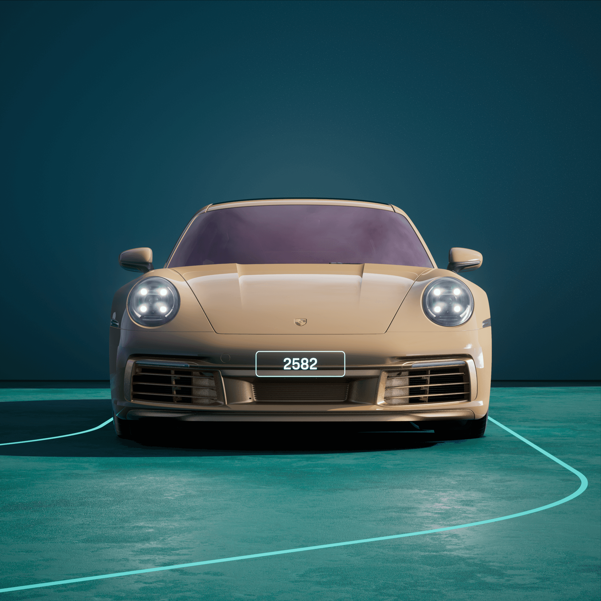 The PORSCHΞ 911 2582 image in phase