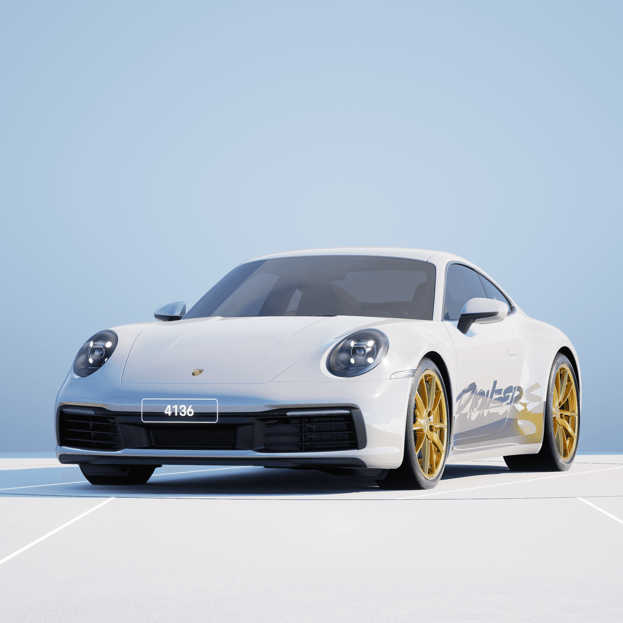 The PORSCHΞ 911 4136 image in phase