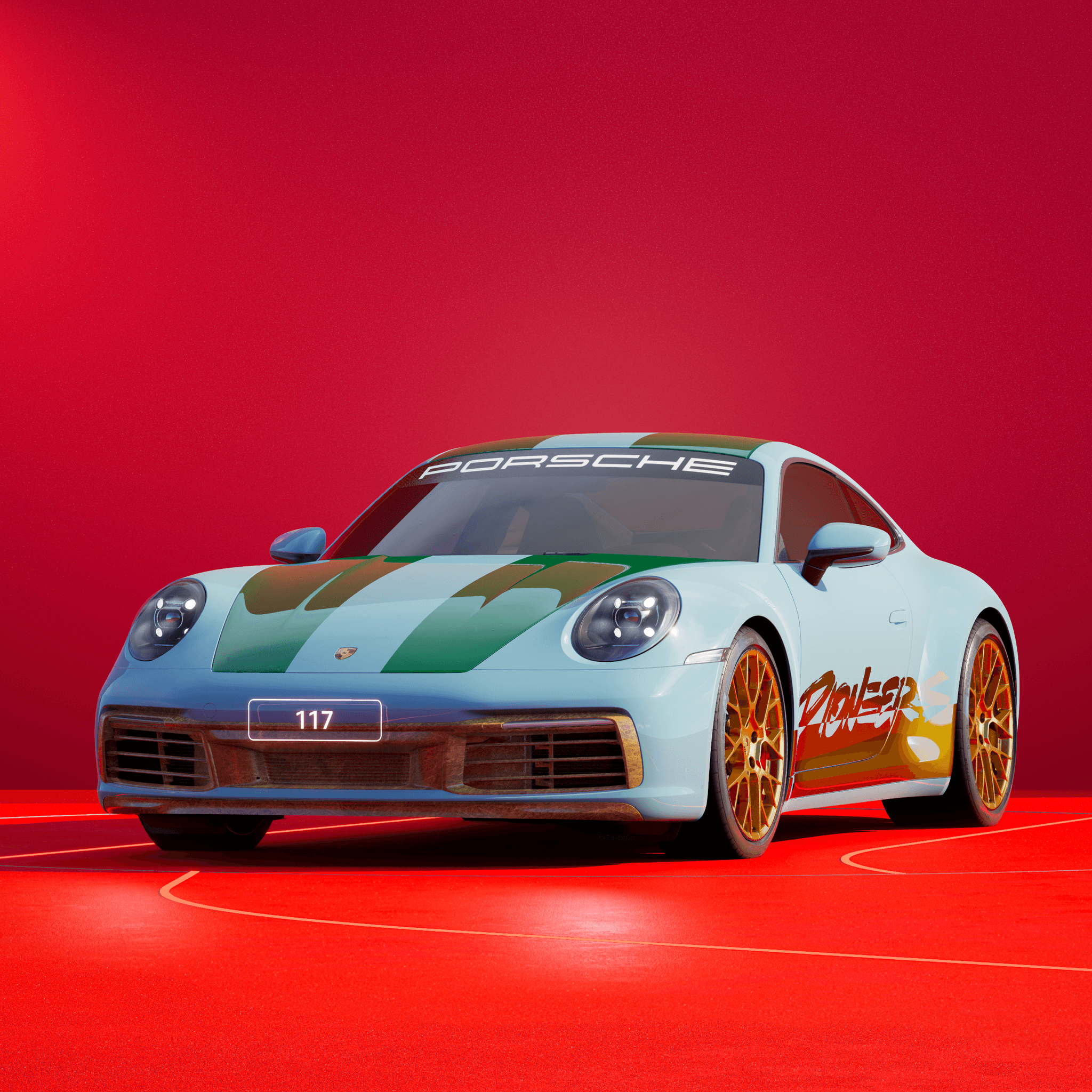 The PORSCHΞ 911 117 image in phase