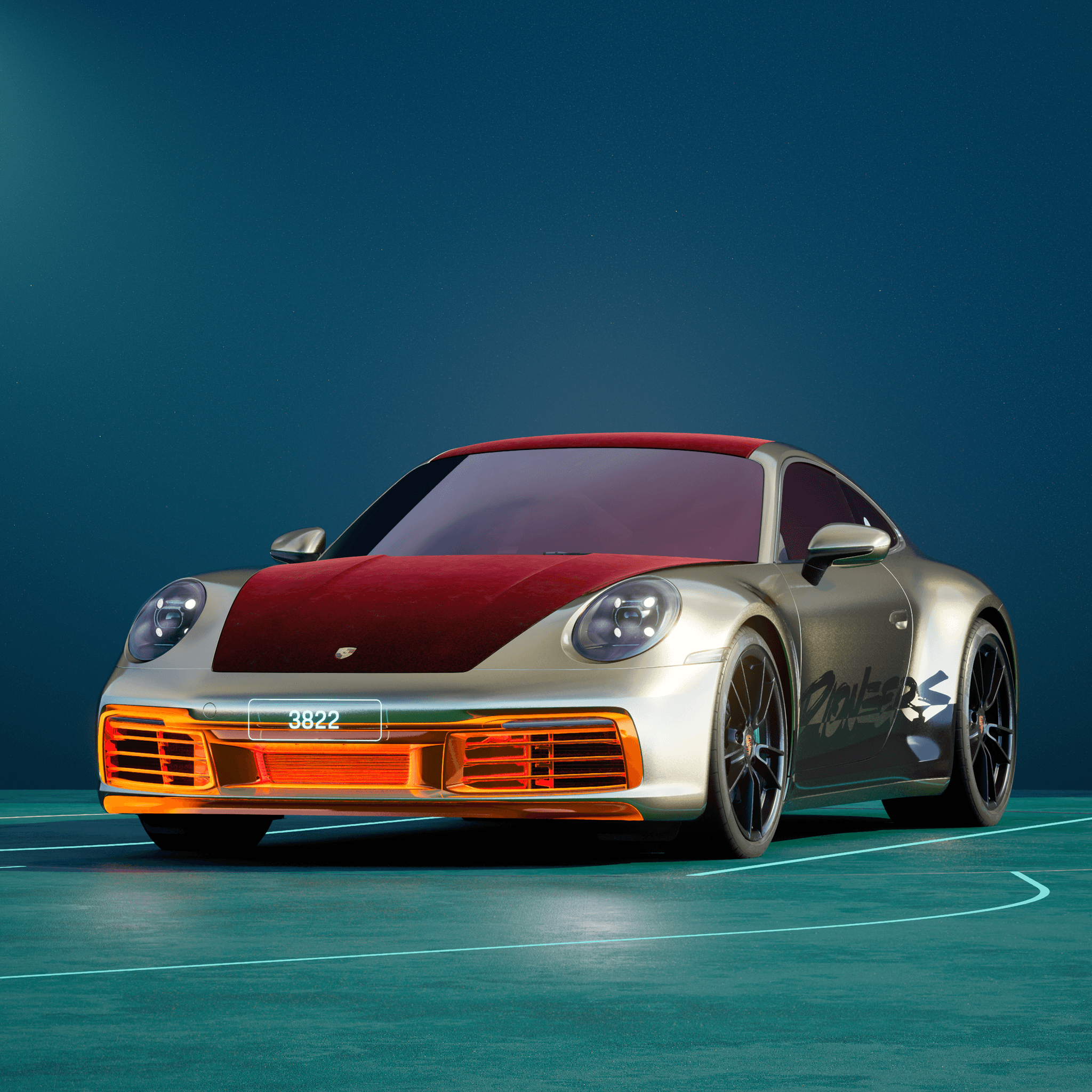 The PORSCHΞ 911 3822 image in phase