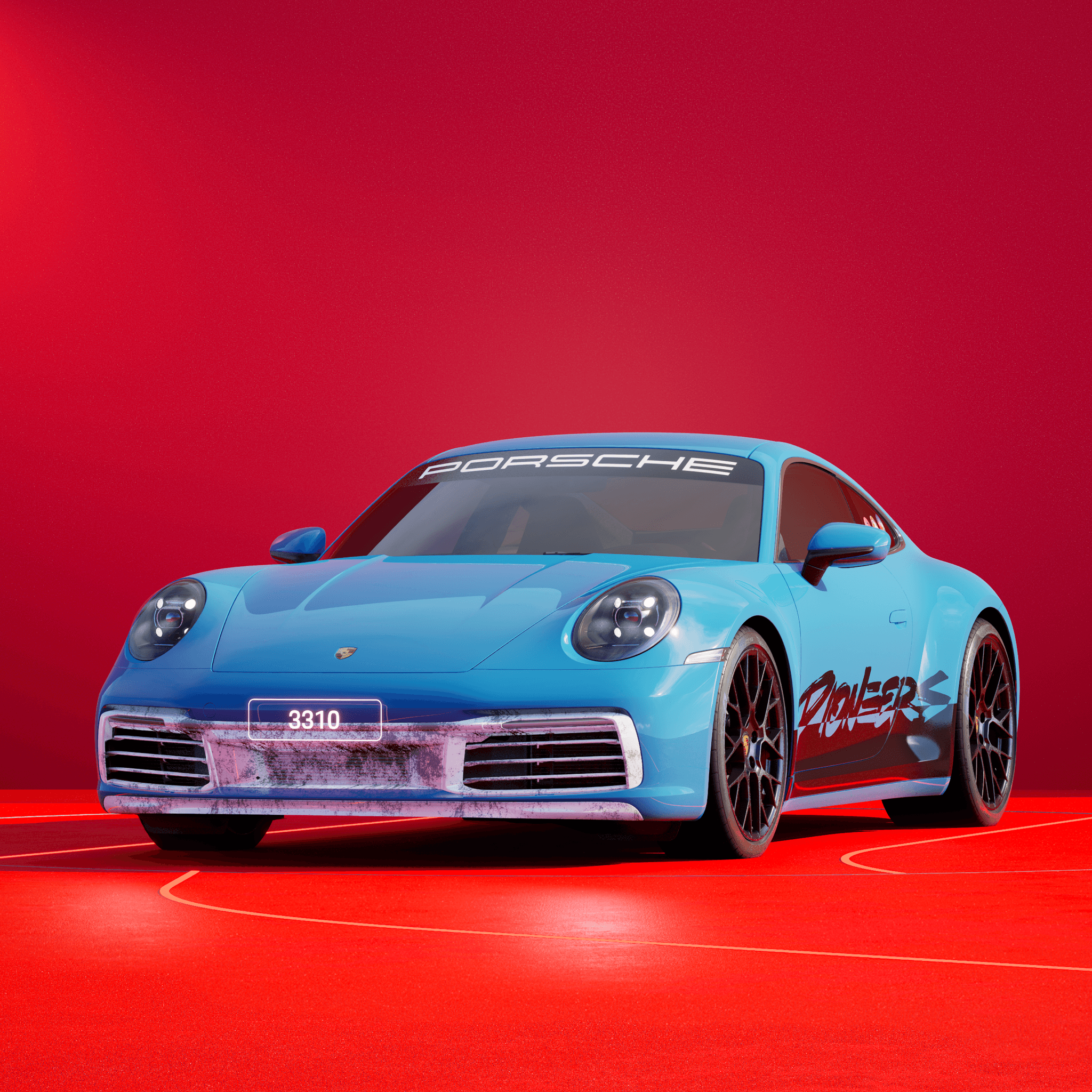 The PORSCHΞ 911 3310 image in phase