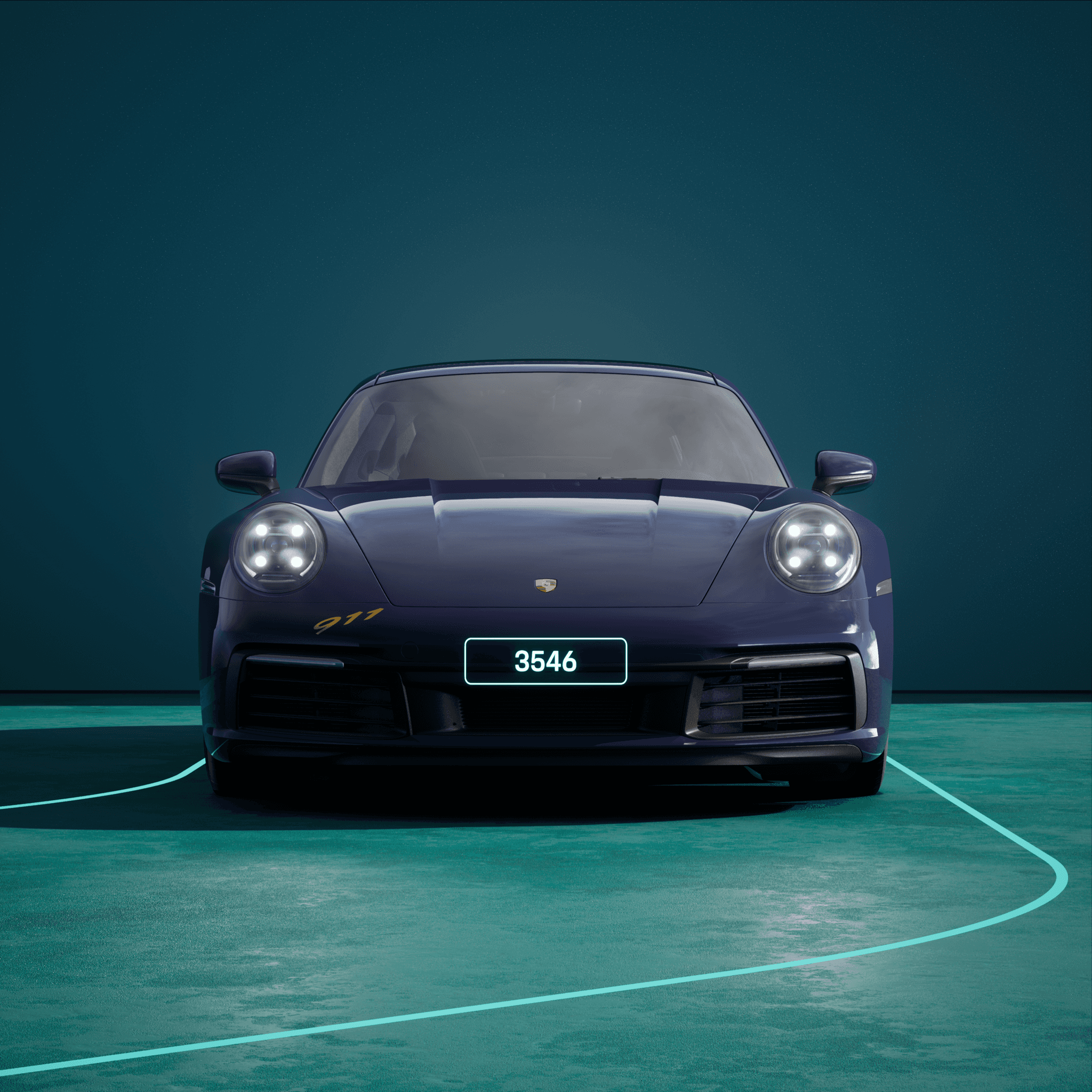 The PORSCHΞ 911 3546 image in phase