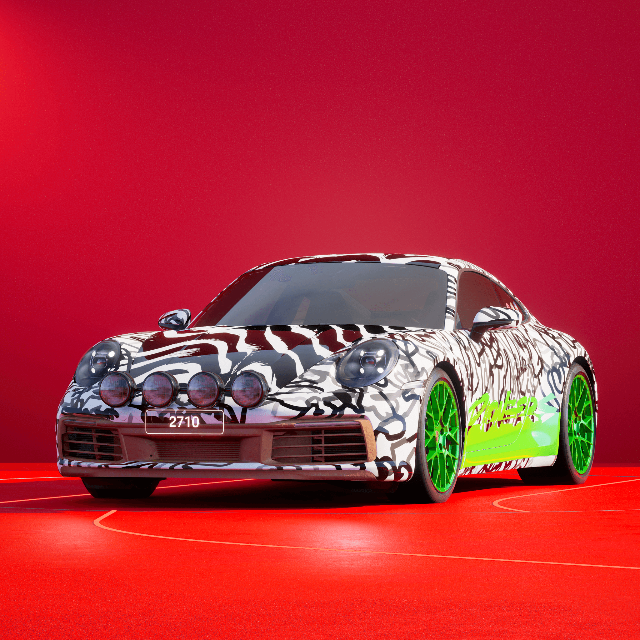 The PORSCHΞ 911 2710 image in phase