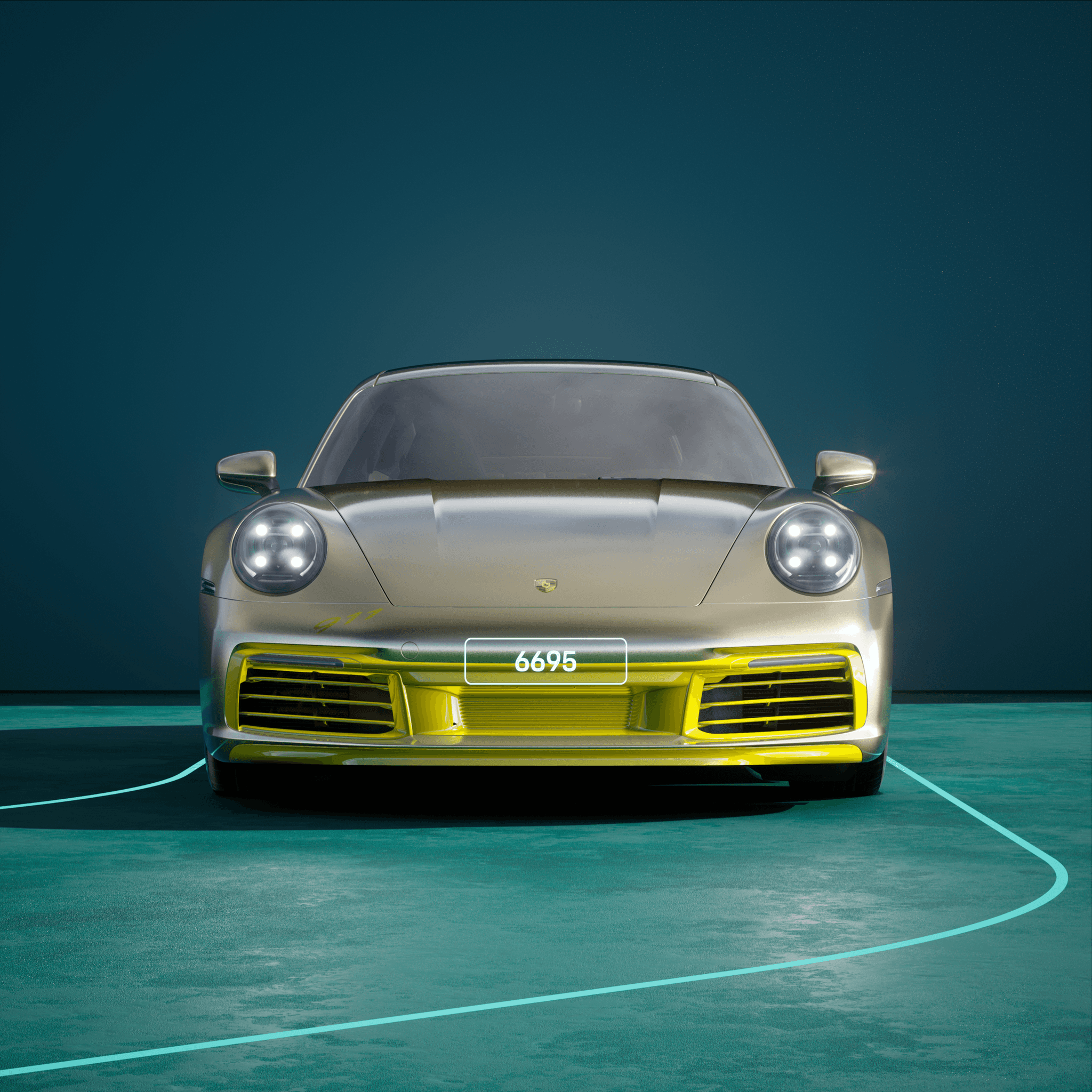 The PORSCHΞ 911 6695 image in phase