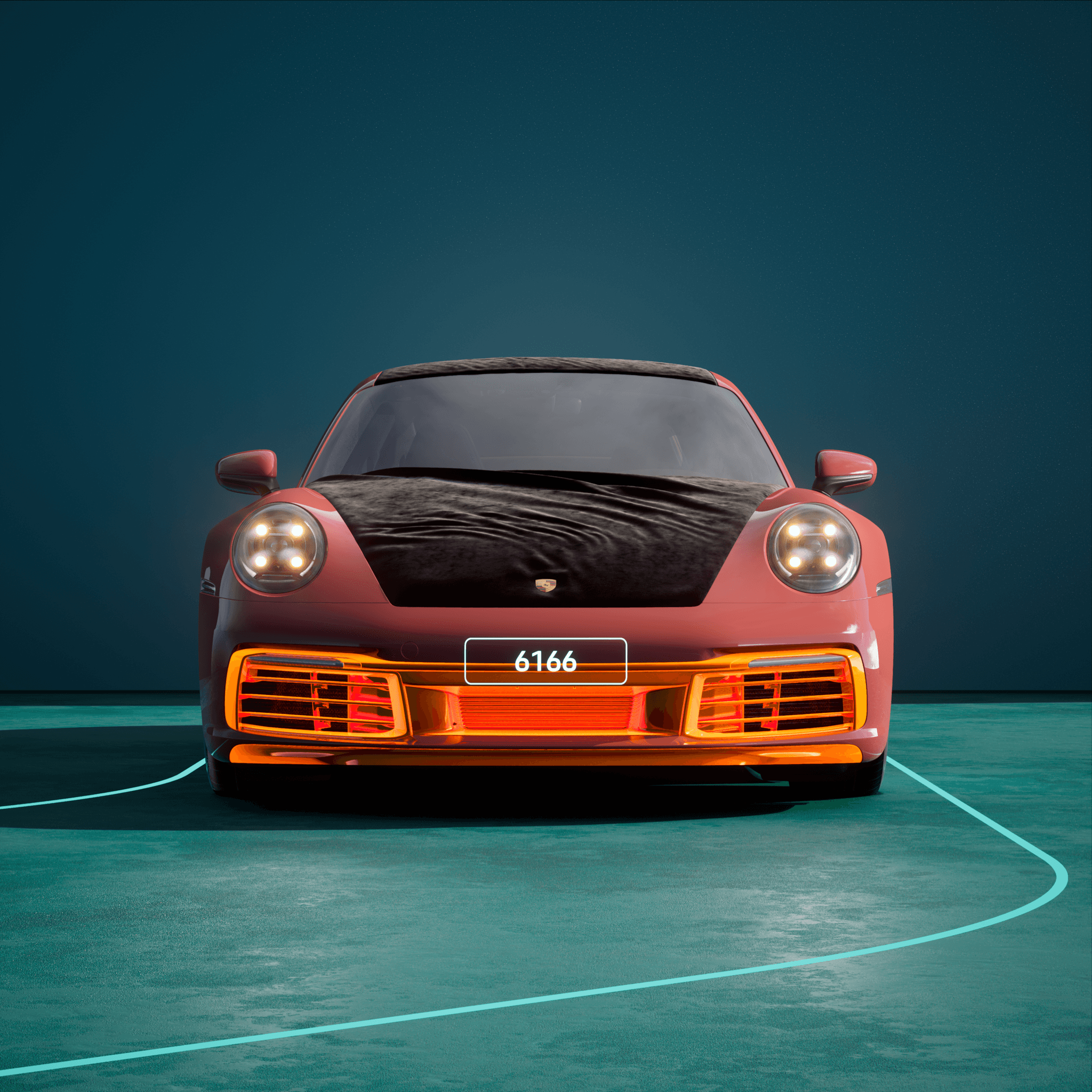 The PORSCHΞ 911 6166 image in phase