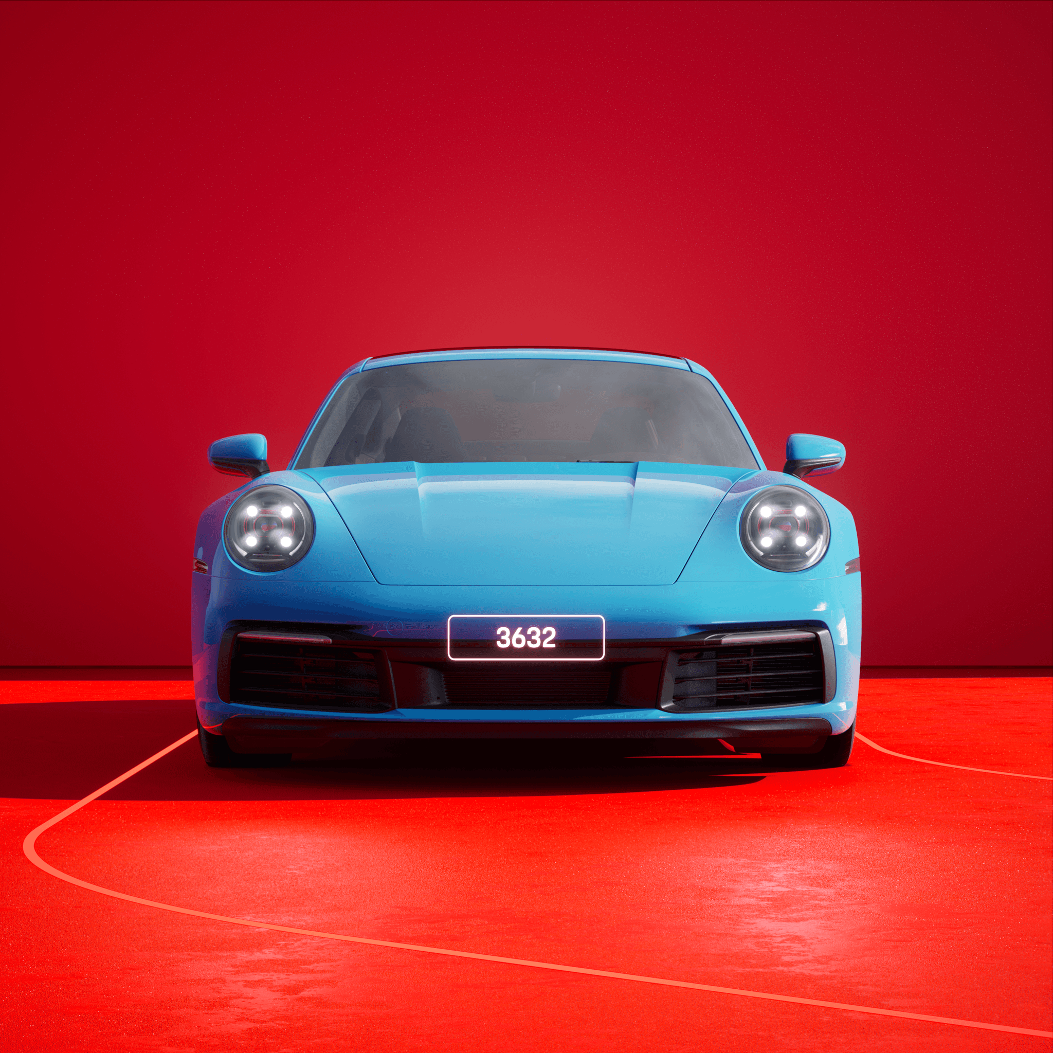 The PORSCHΞ 911 3632 image in phase