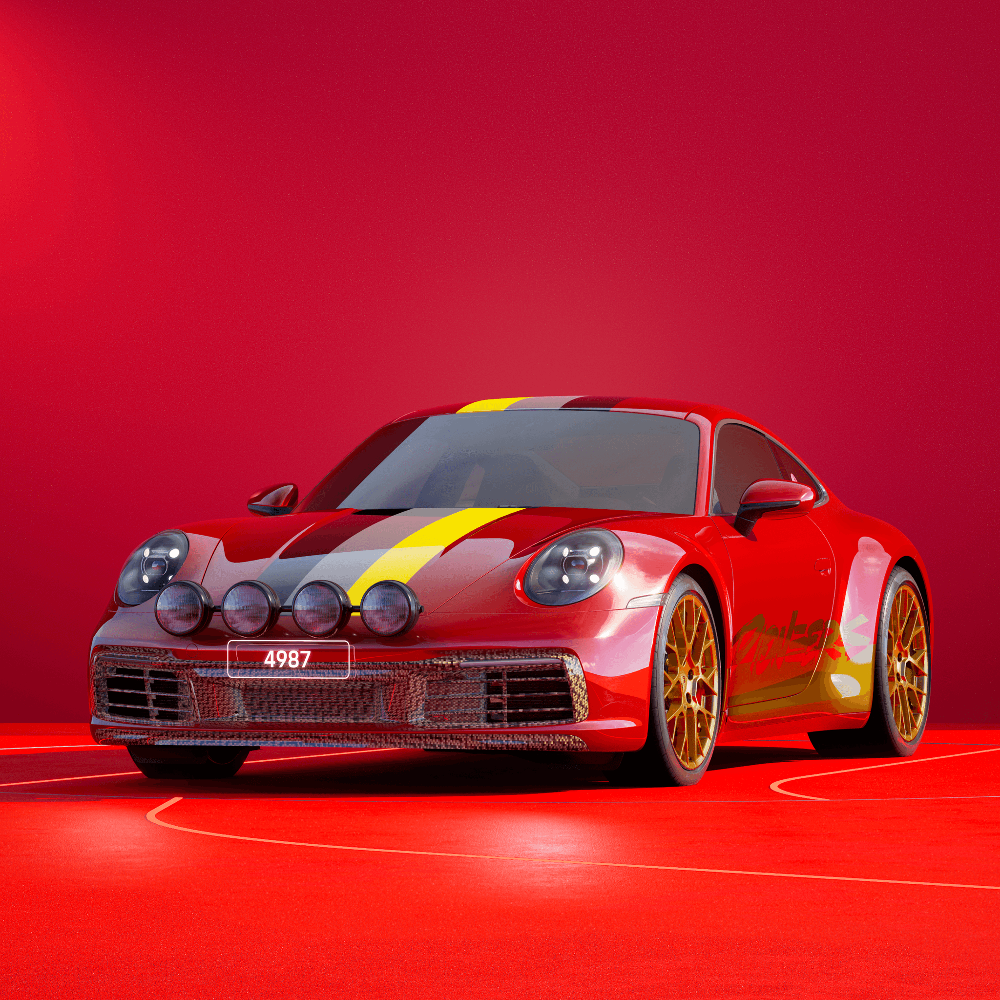 The PORSCHΞ 911 4987 image in phase
