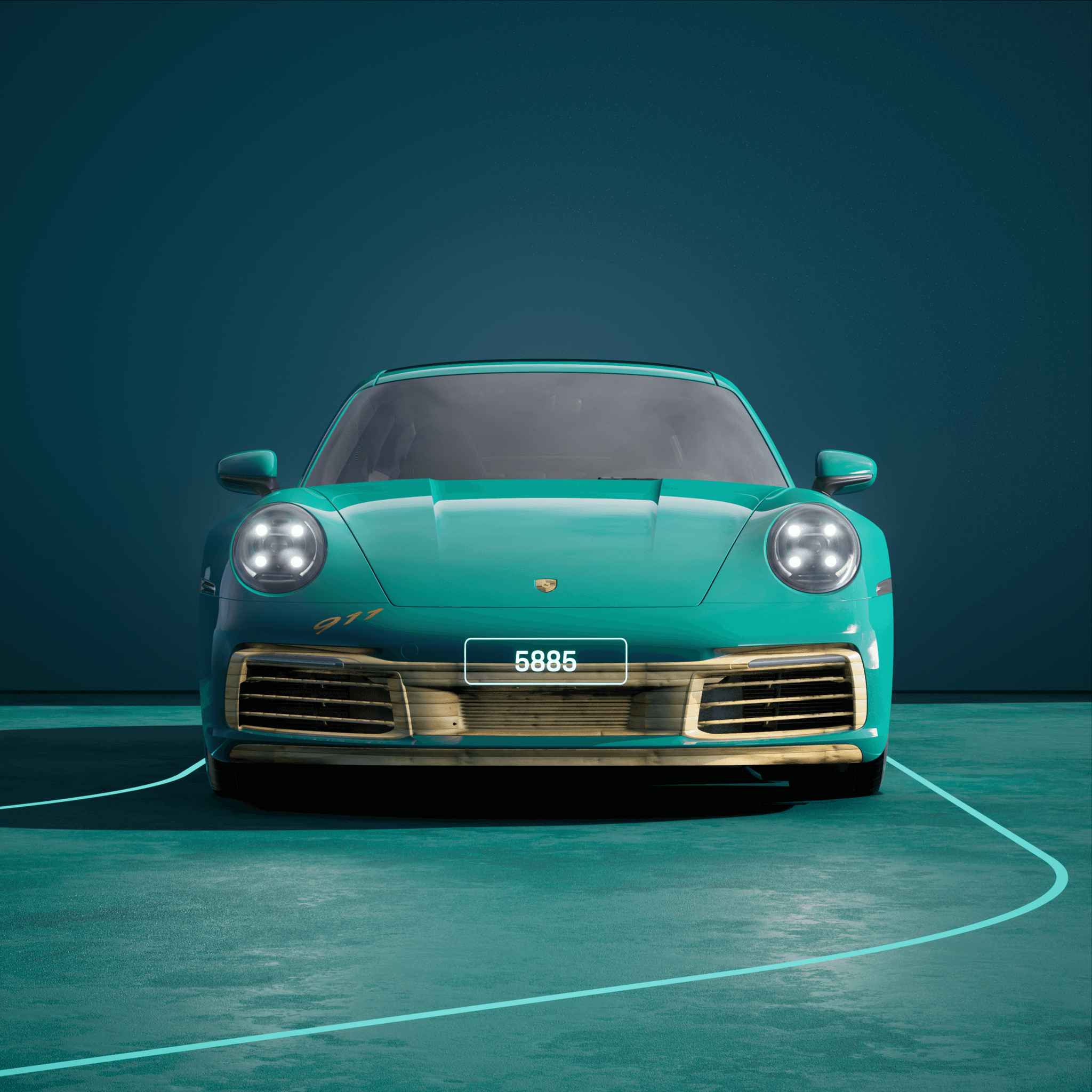 The PORSCHΞ 911 5885 image in phase