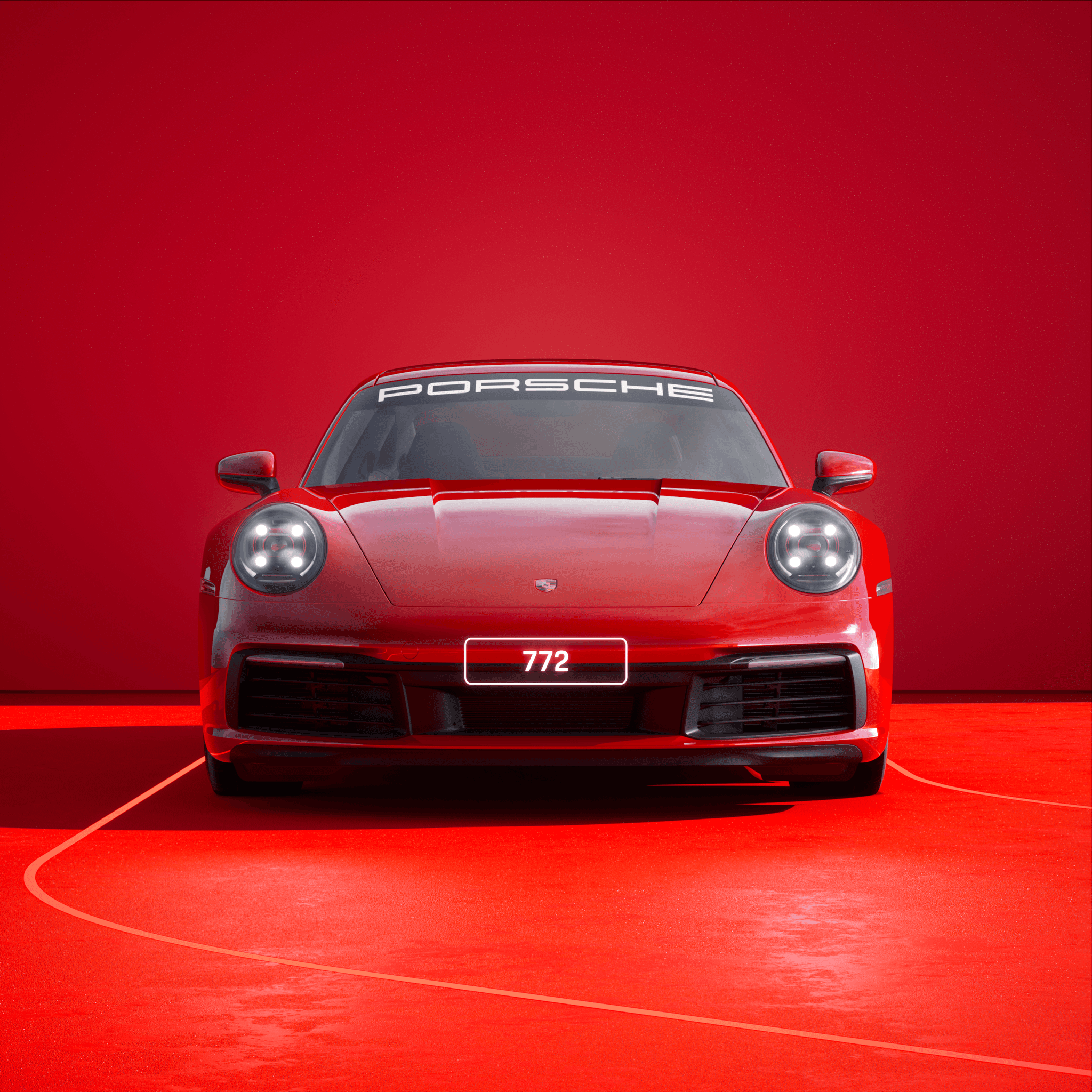 The PORSCHΞ 911 772 image in phase