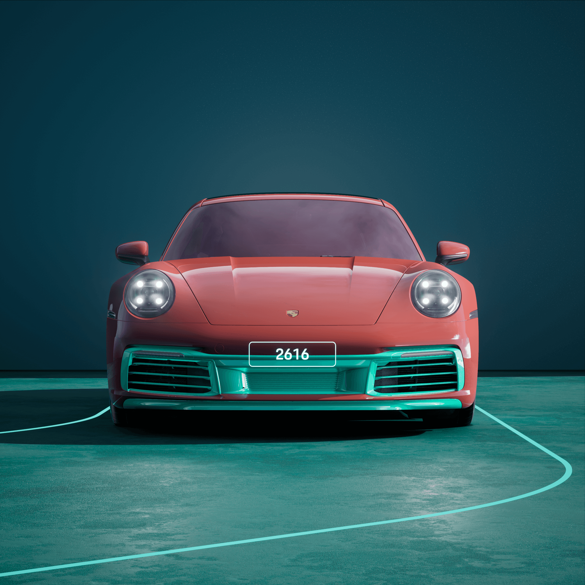 The PORSCHΞ 911 2616 image in phase