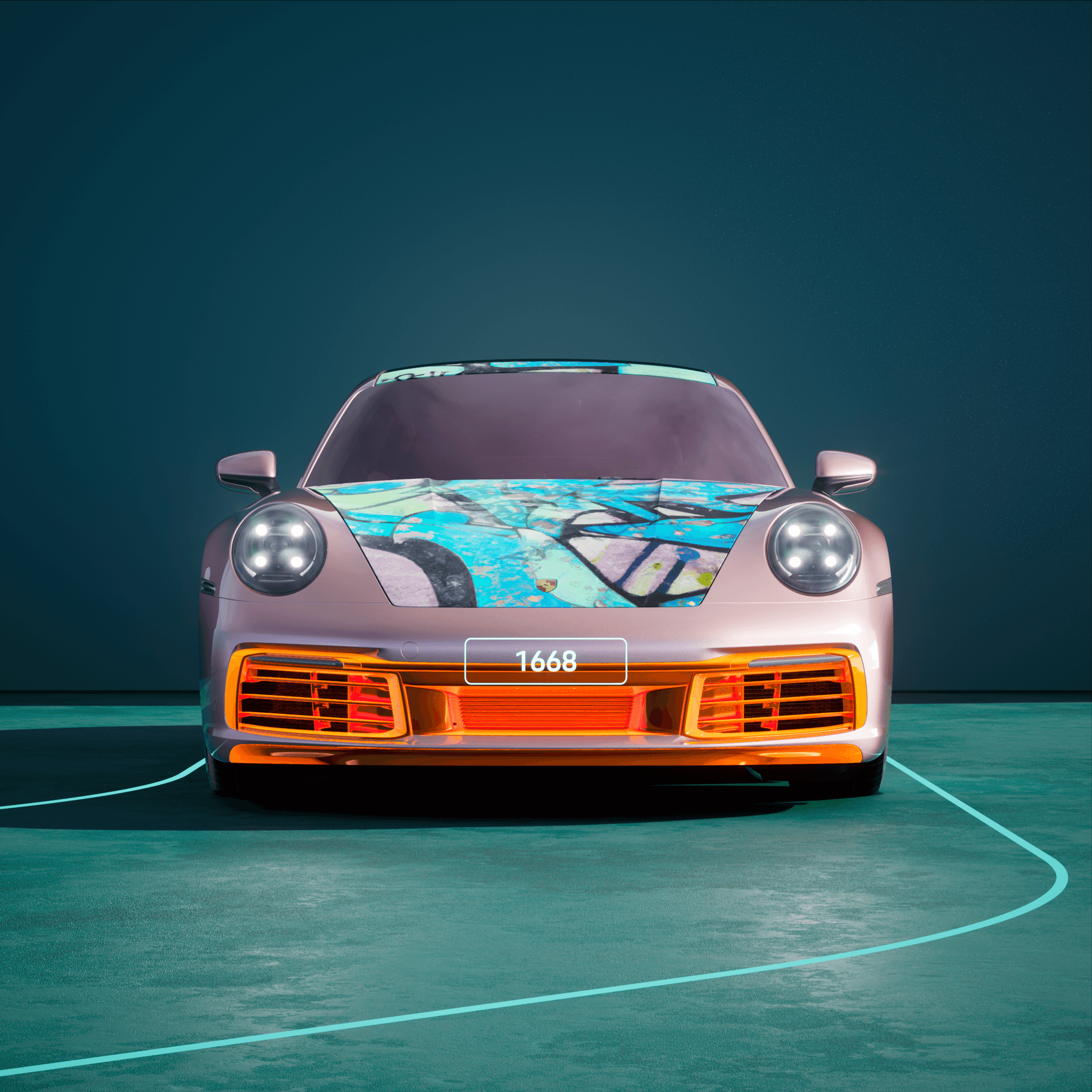 The PORSCHΞ 911 1668 image in phase