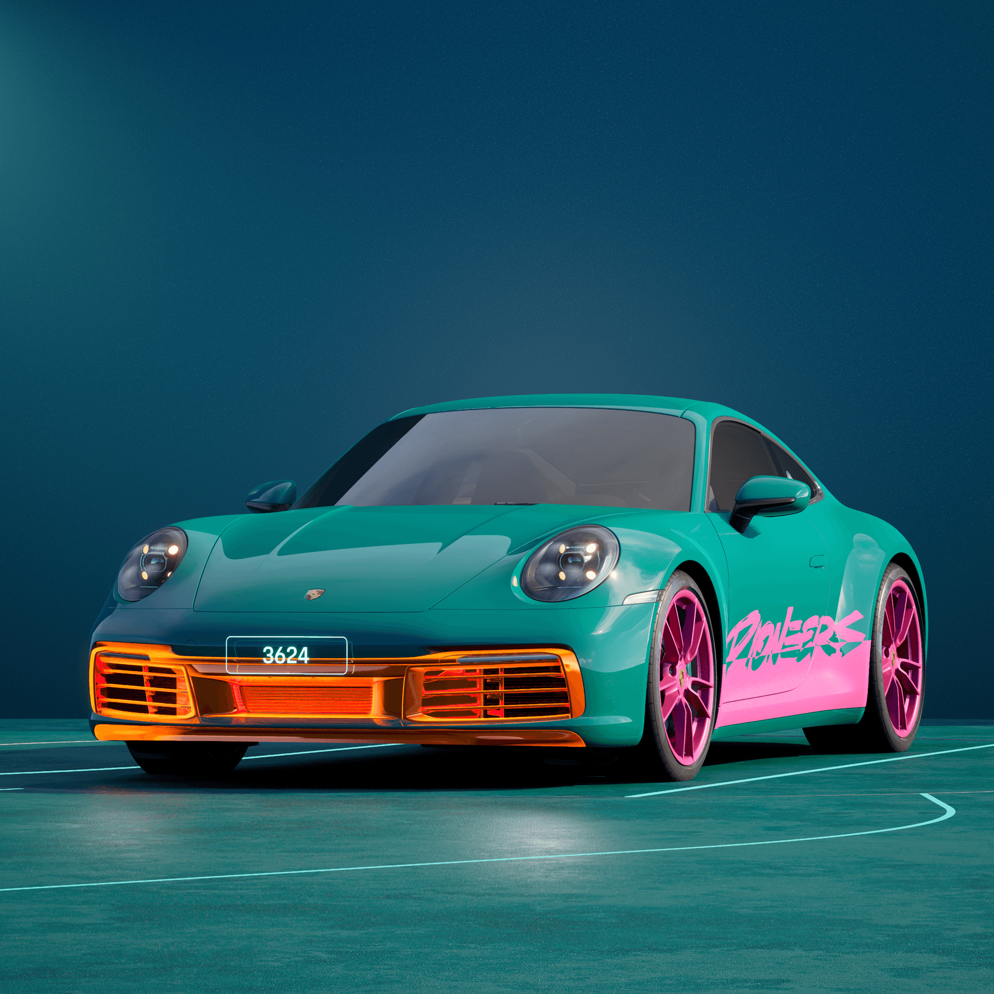 The PORSCHΞ 911 3624 image in phase