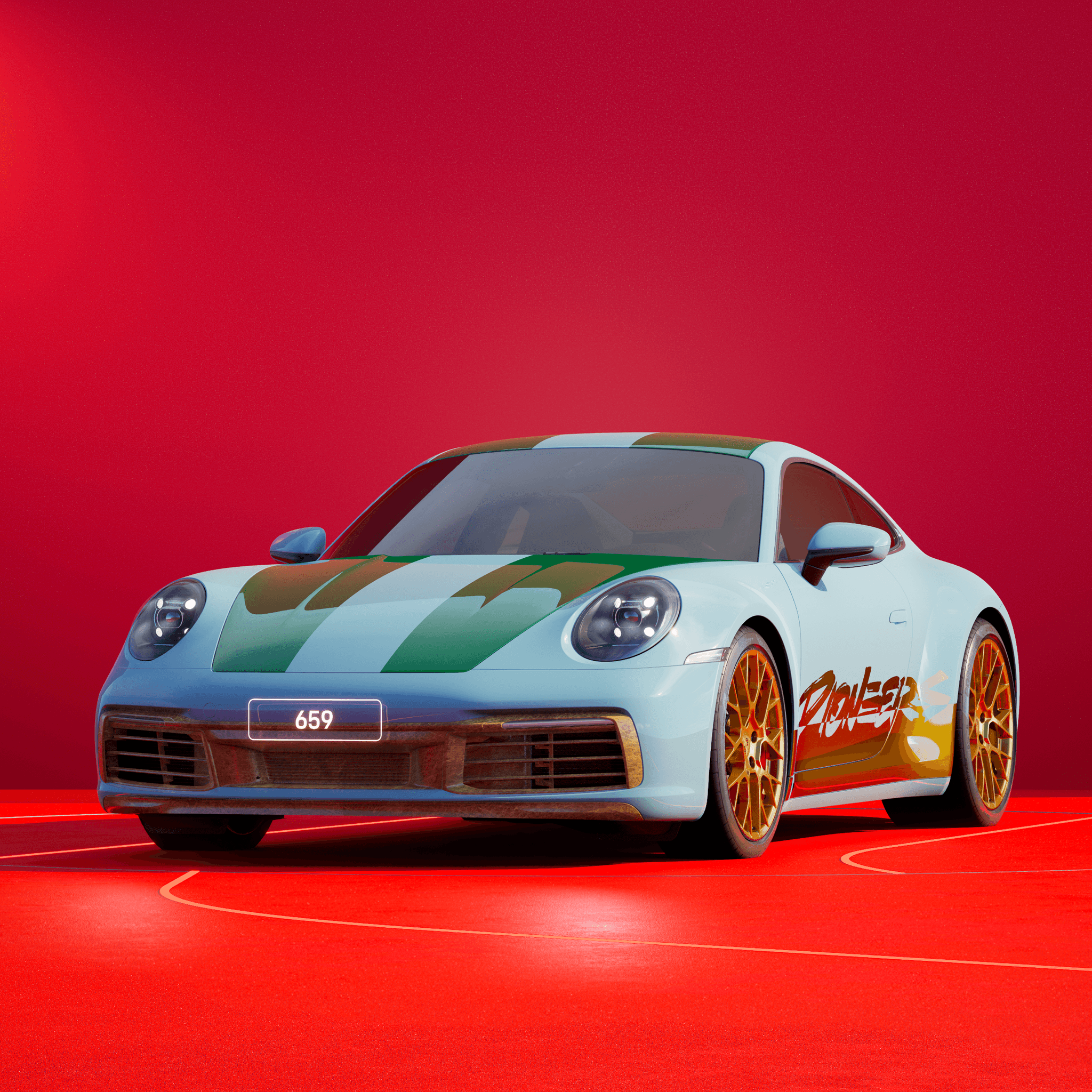 The PORSCHΞ 911 659 image in phase