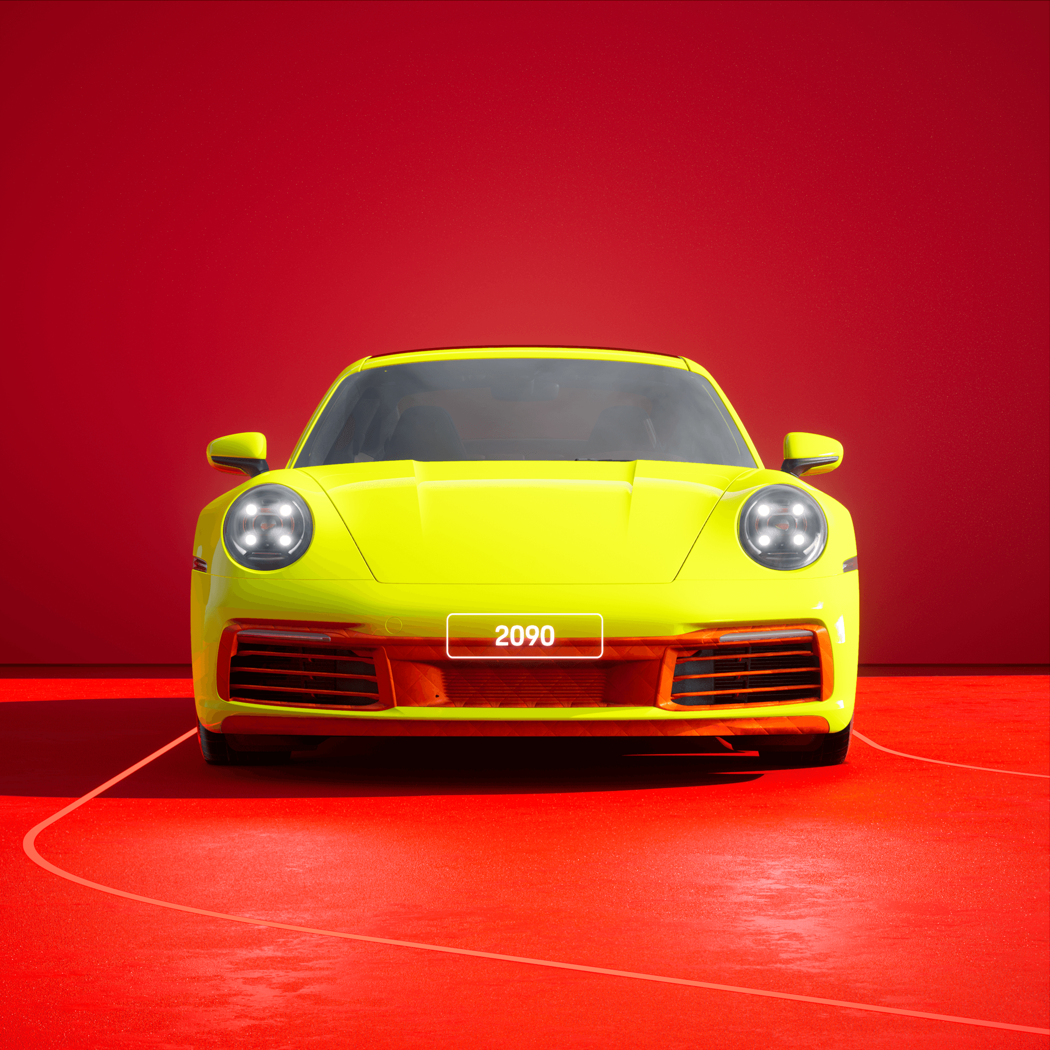 The PORSCHΞ 911 2090 image in phase