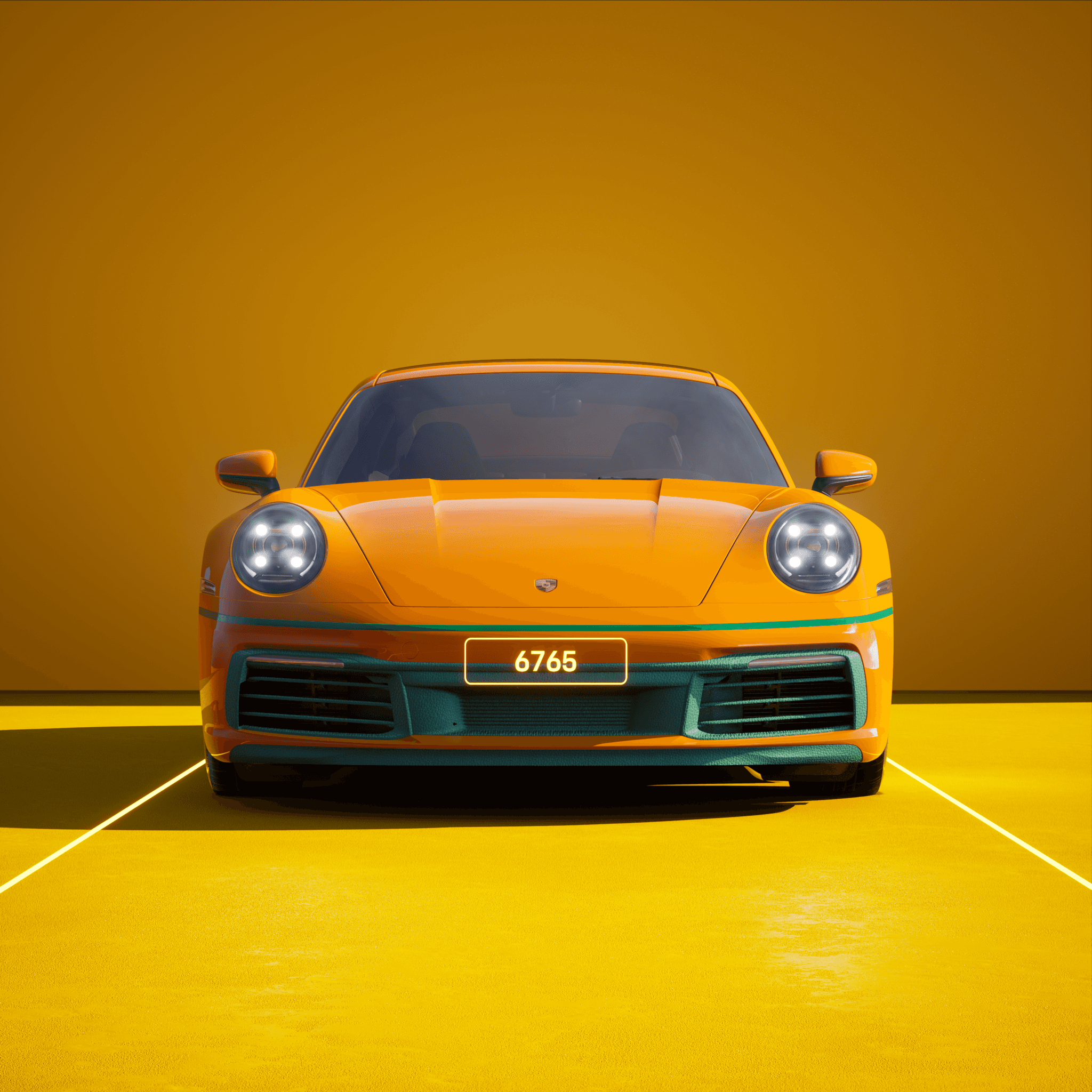 The PORSCHΞ 911 6765 image in phase