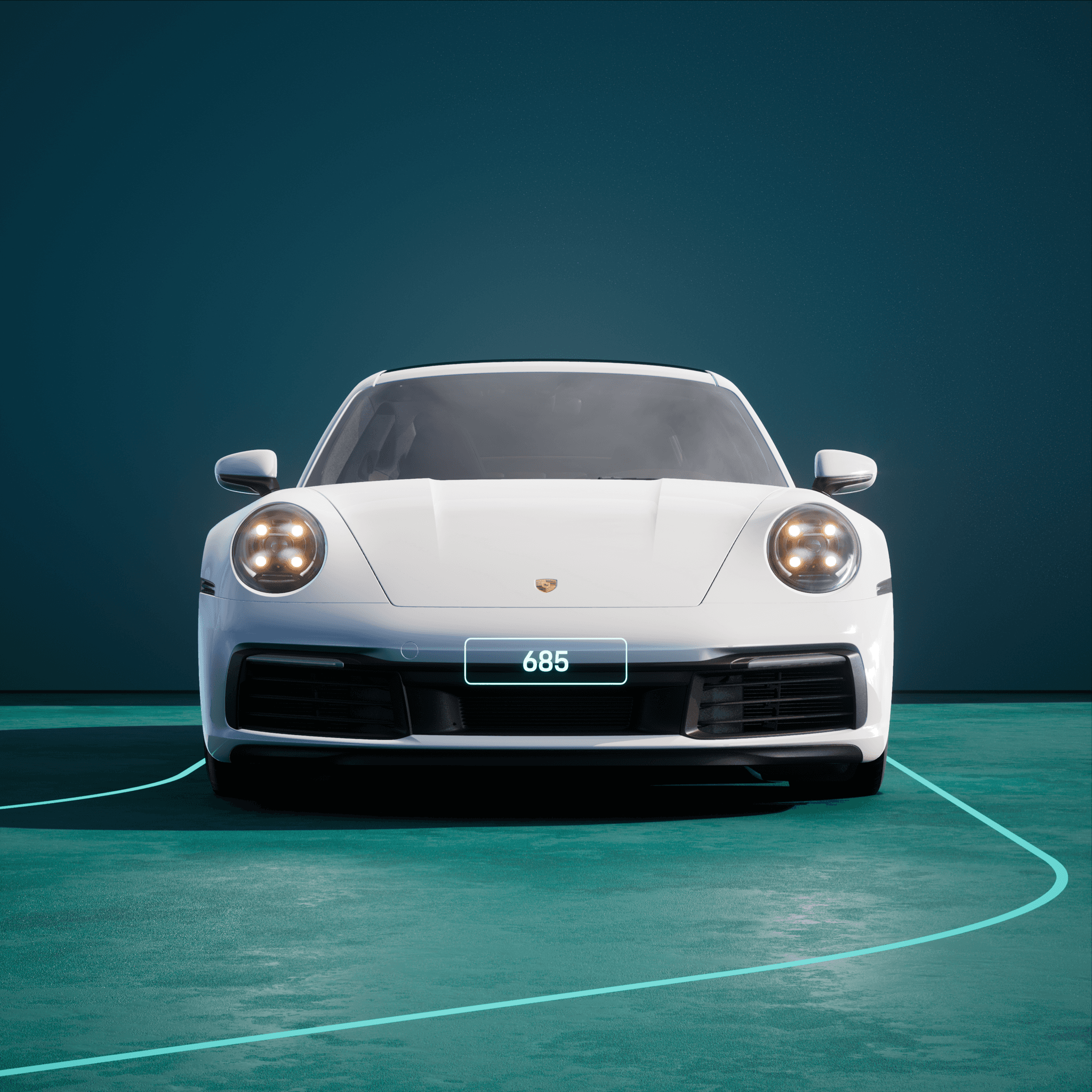The PORSCHΞ 911 685 image in phase