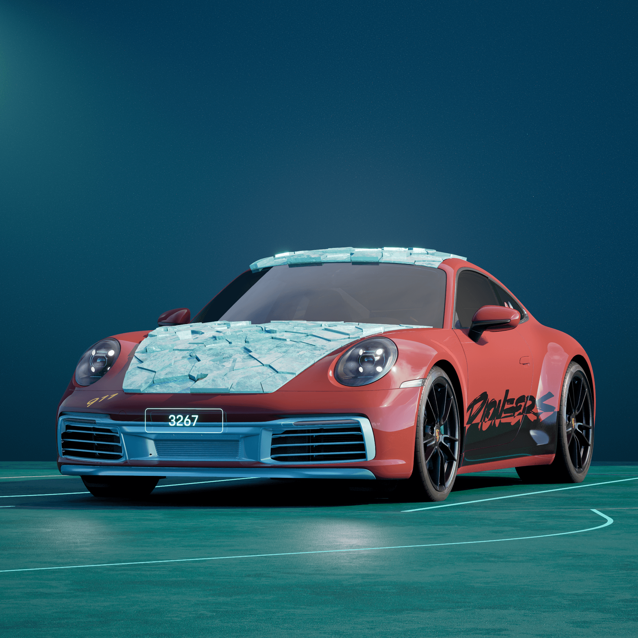 The PORSCHΞ 911 3267 image in phase