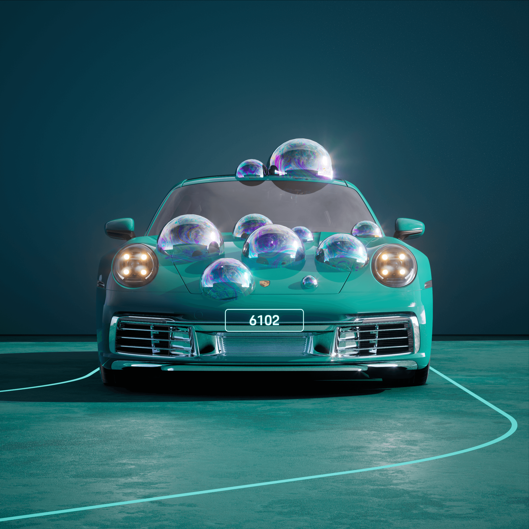 The PORSCHΞ 911 6102 image in phase