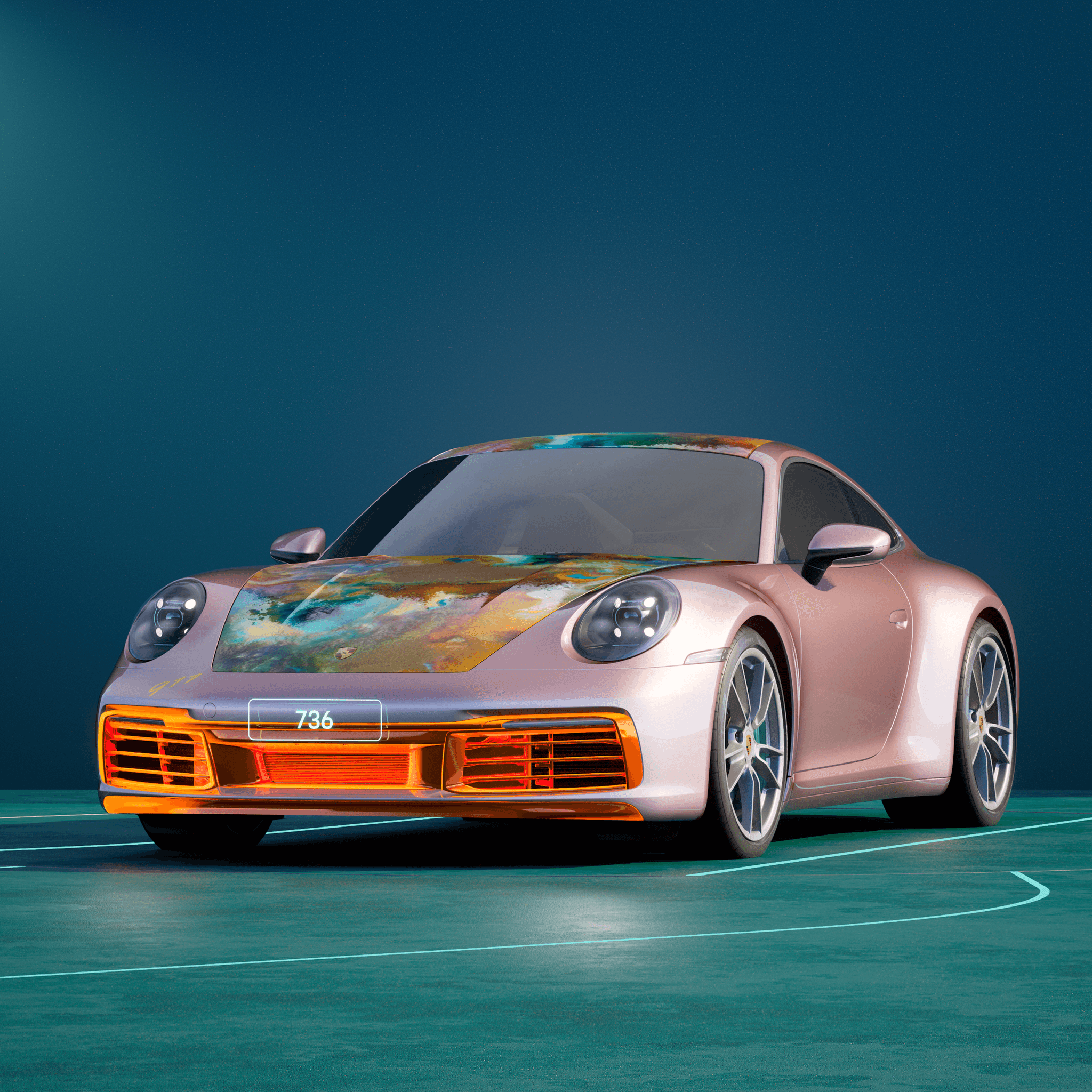 The PORSCHΞ 911 736 image in phase