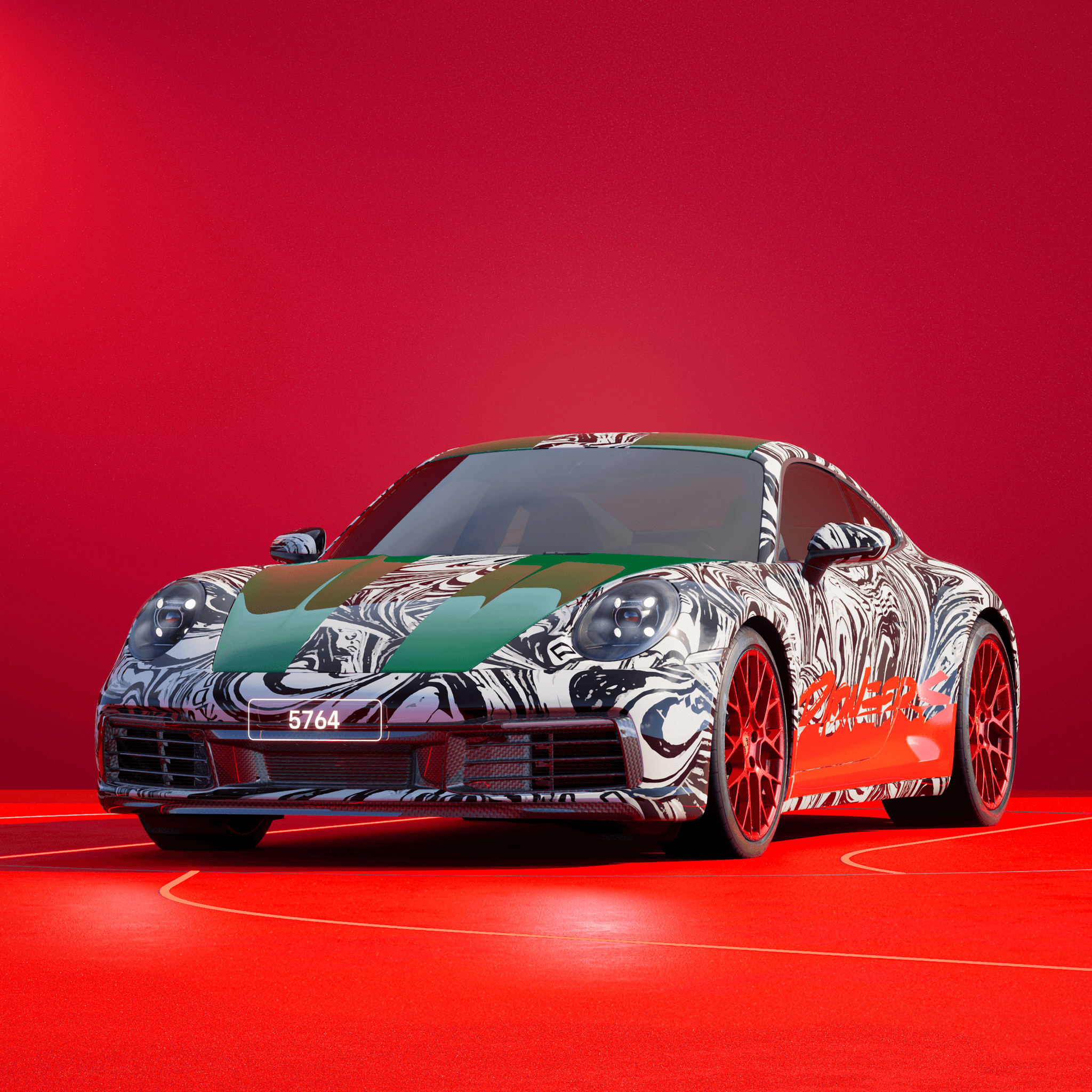 The PORSCHΞ 911 5764 image in phase