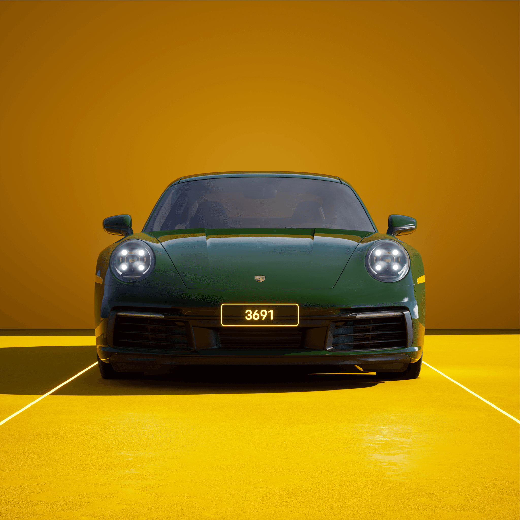 The PORSCHΞ 911 3691 image in phase