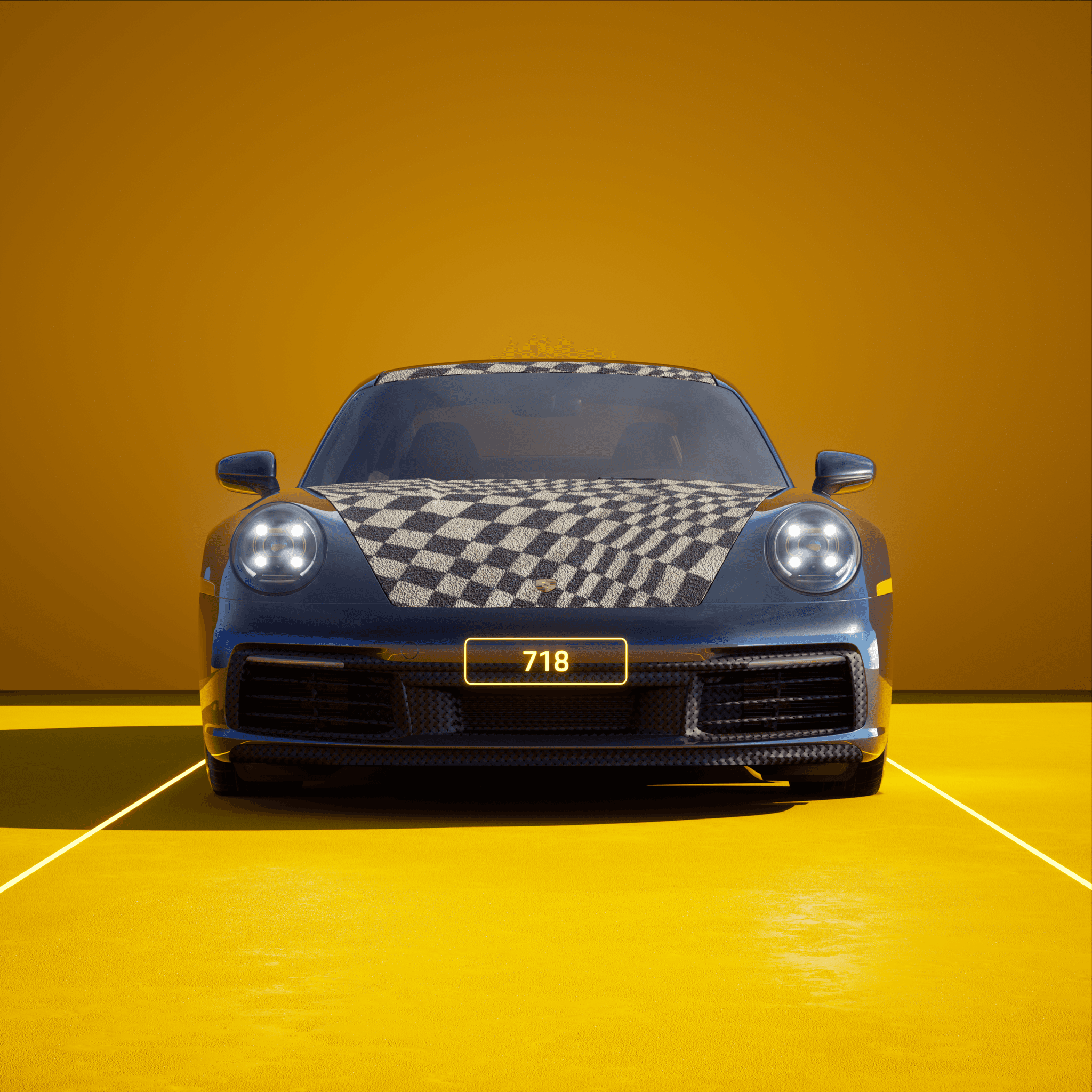 The PORSCHΞ 911 718 image in phase